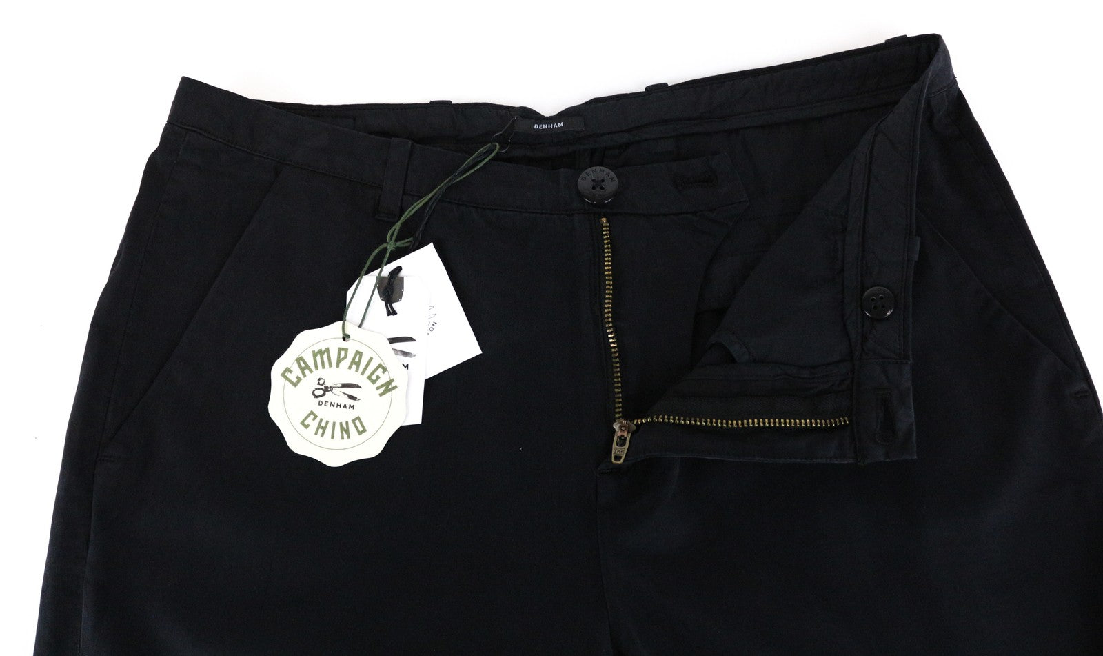 DENHAM Ocean moteriškos kelnės M dydžio, plonos, medvilninės, juodos, chino stiliaus, lengvos, su užtrauktuku. 