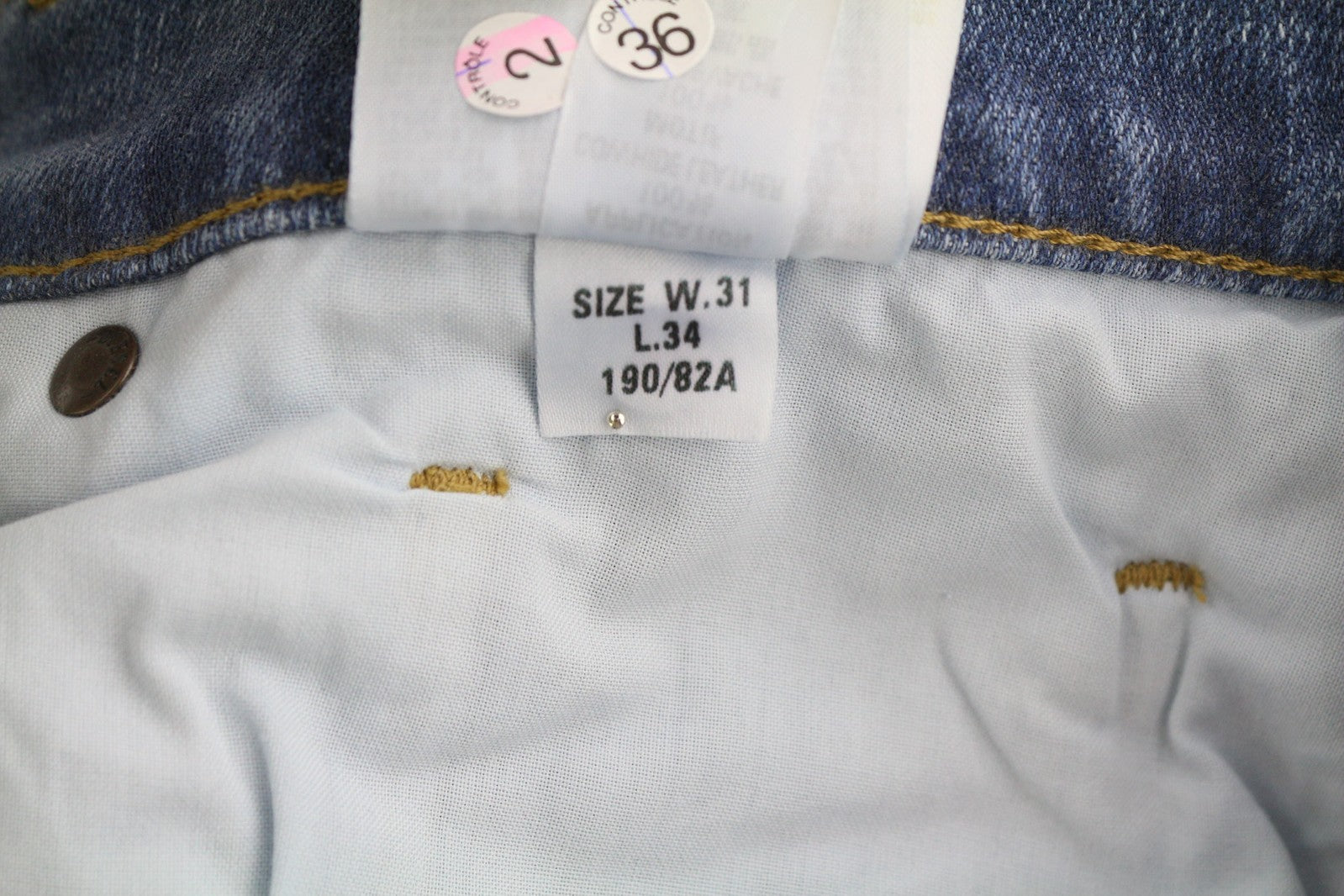 DIESEL D-Mihtry 009NF vyriški džinsai W31/L34 tiesaus kirpimo, tamprūs, skalbti, su sagomis 