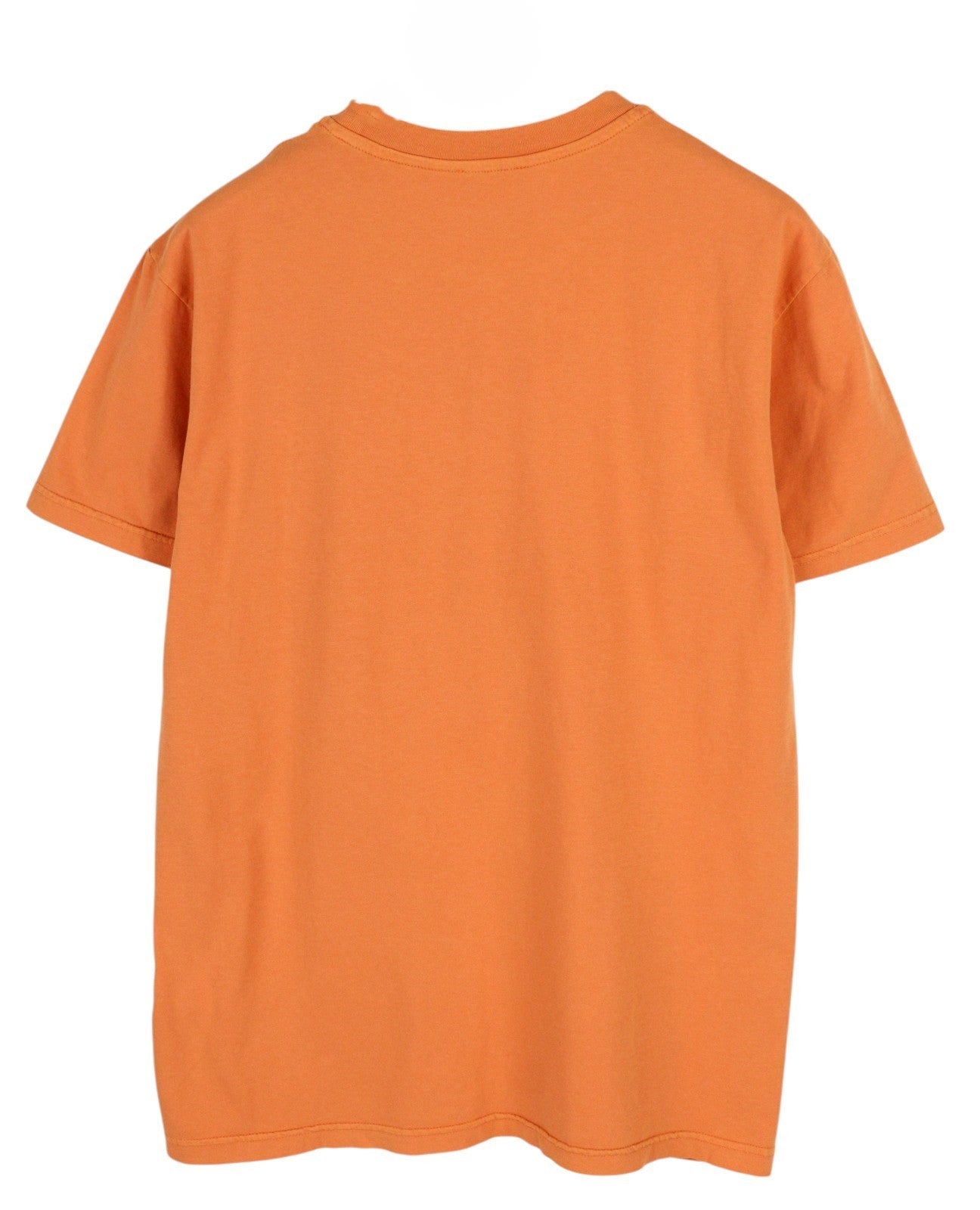 DIESEL T-Diegor-Ind Men T-Shirt L Orange Short Sleeved Crew Collar Logo Tricot
