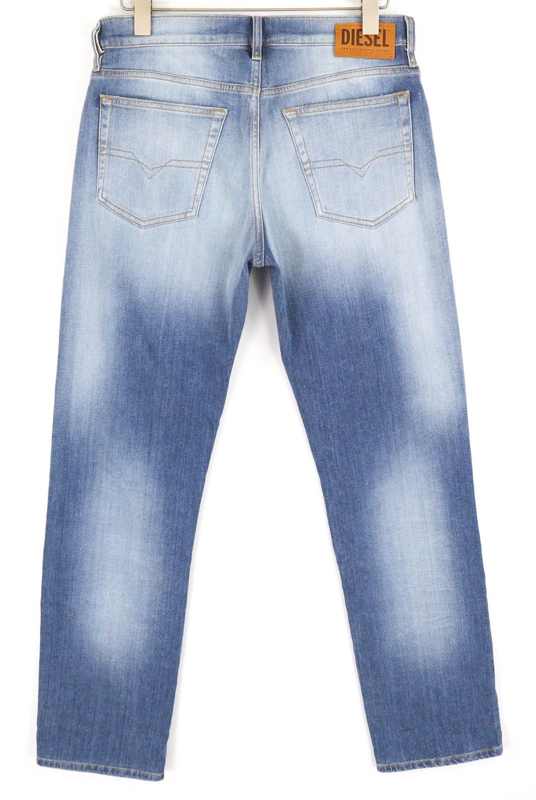 DIESEL D-Mihtry 009NF vyriški džinsai W32/L34 tiesaus kirpimo, tamprūs, su sagomis, išblukę