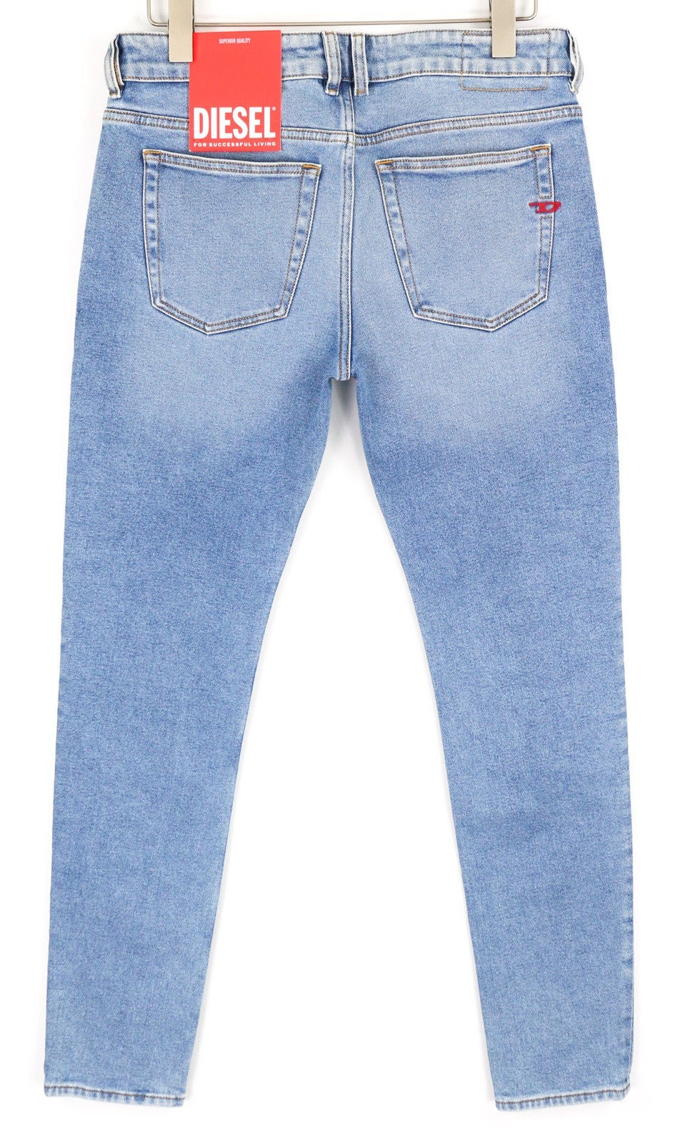 DIESEL 1979 Sleenker 9B92S vyriški džinsai W32/L32 aptempti, žemo juosmens, rekomenduojama kaina – 160 €, mėlyni 