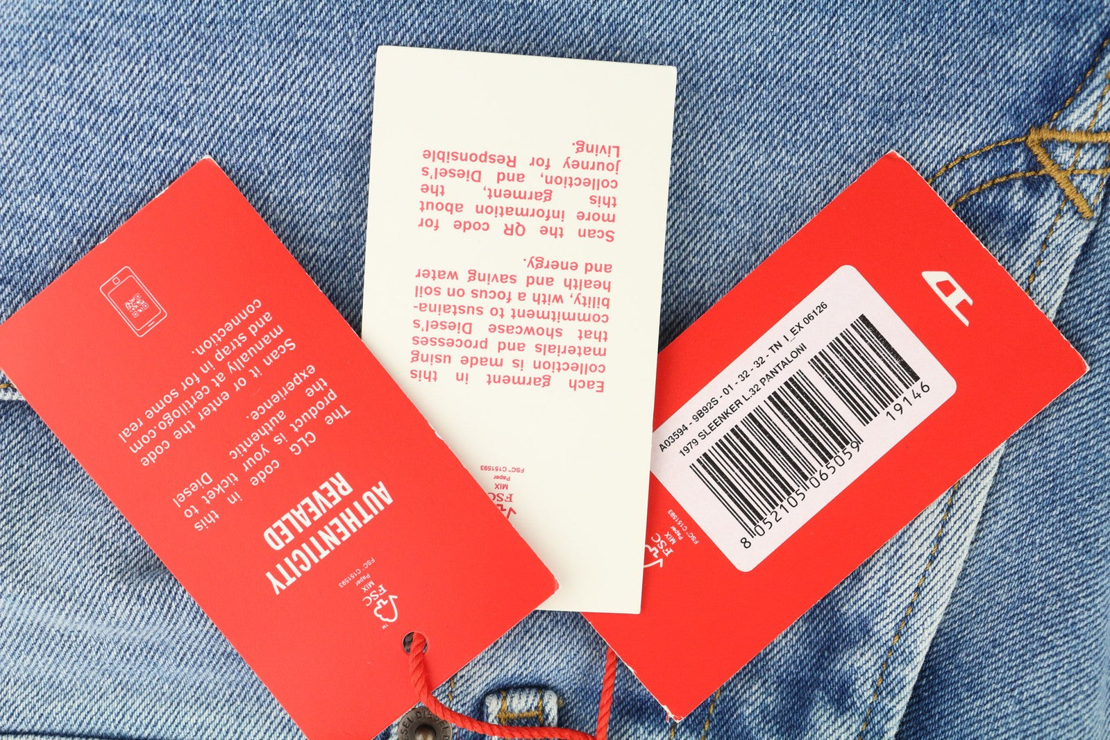 DIESEL 1979 Sleenker 9B92S vyriški džinsai W32/L32 aptempti, žemo juosmens, rekomenduojama kaina – 160 €, mėlyni 