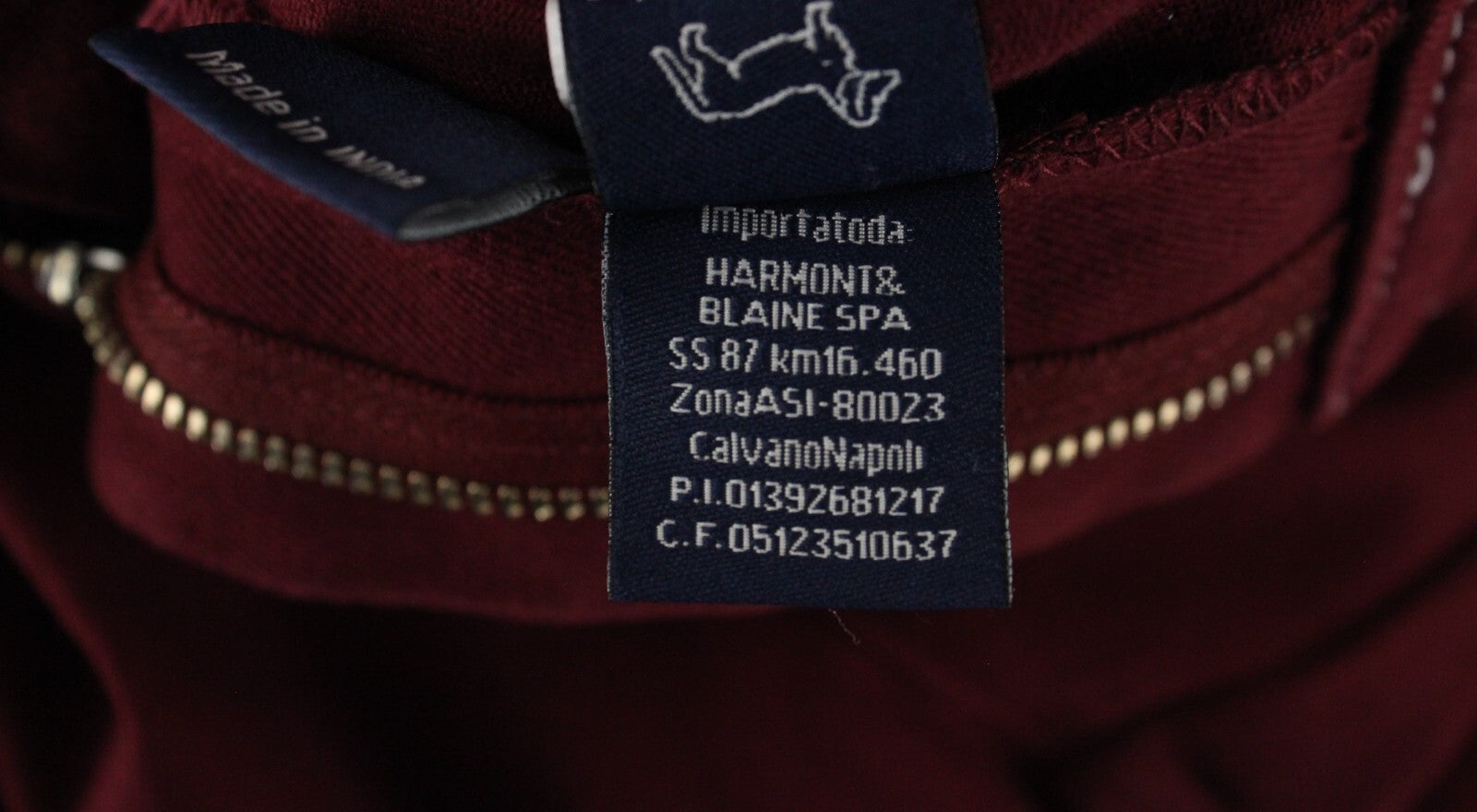 HARMONT & BLAINE Men Trousers 50 Narrow Fit Cotton Stretch Red Zipped Casual