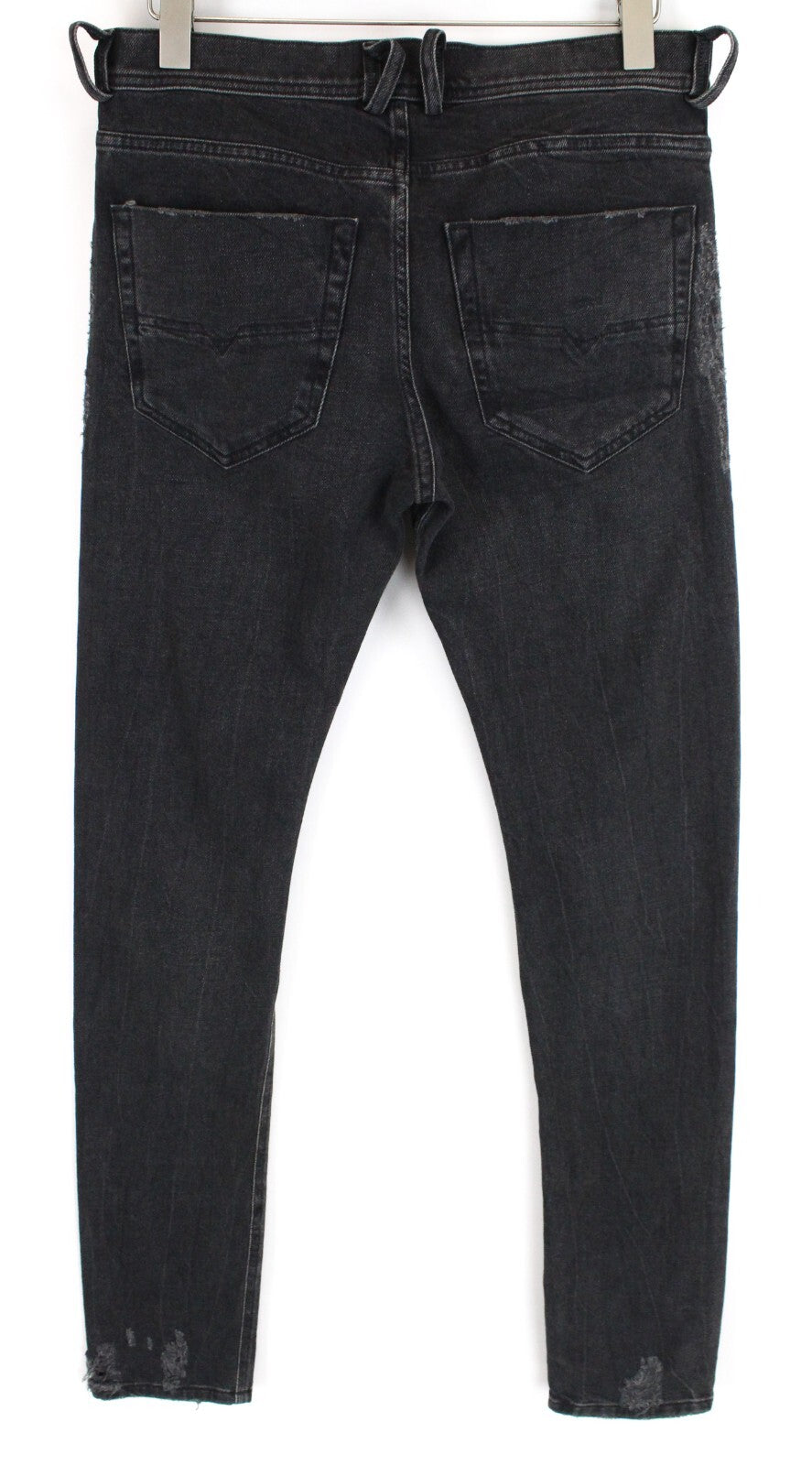 DIESEL Tepphar 085AJ Men Jeans W32/L34 Slim Skinny Grey Stretch Cotton Ripped