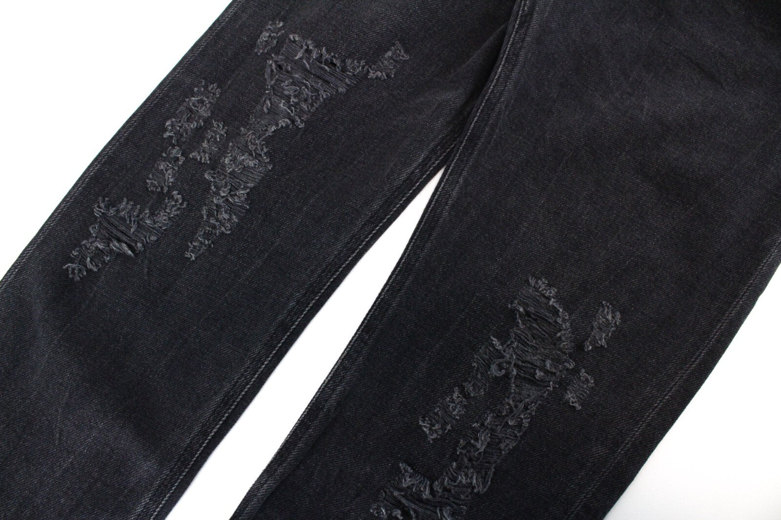 DIESEL Tepphar 085AJ Men Jeans W32/L34 Slim Skinny Grey Stretch Cotton Ripped