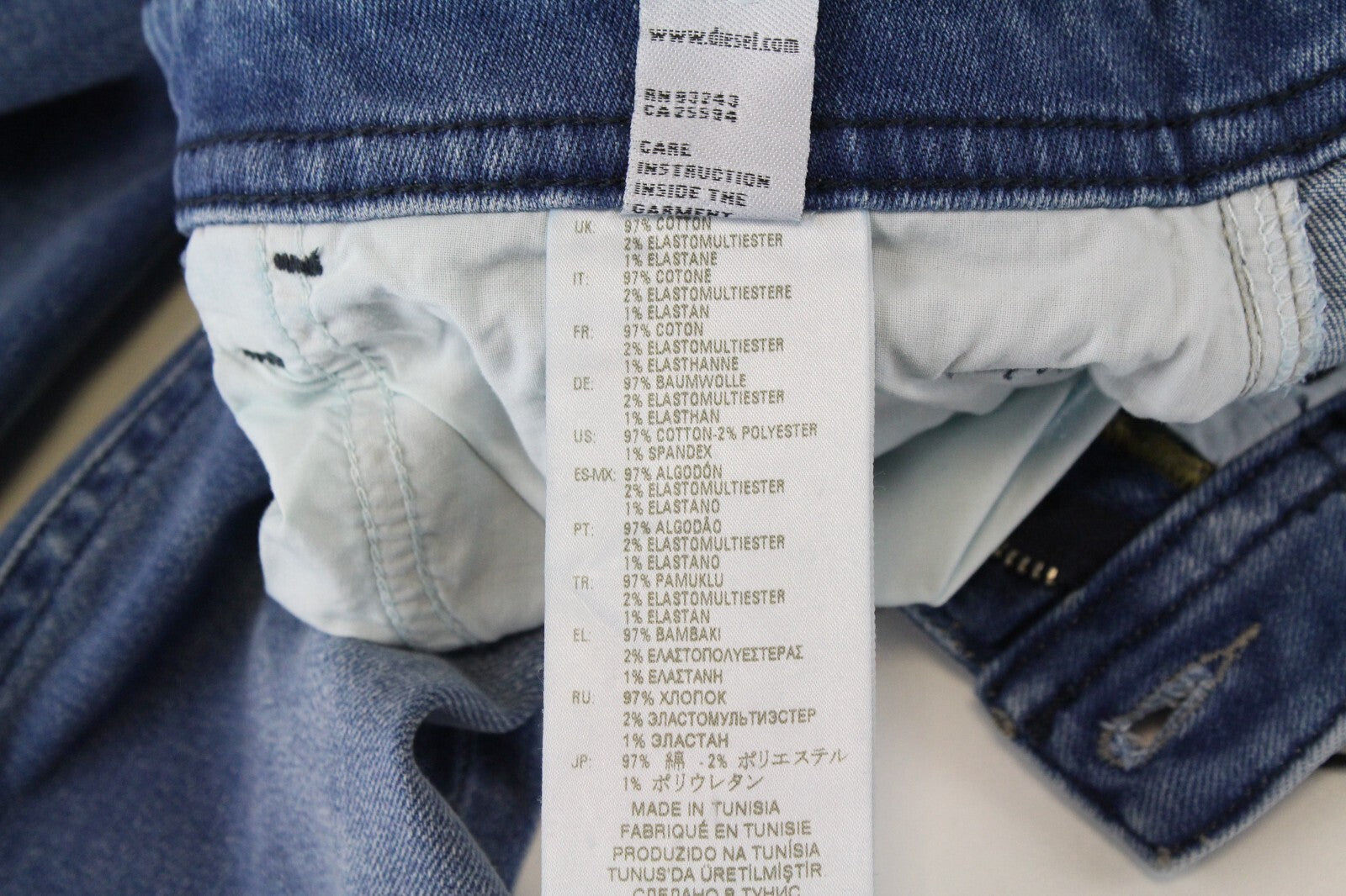 DIESEL Thommer 083AX Mens Jeans W28/L32 Slim Washed Cotton Stretch Blue