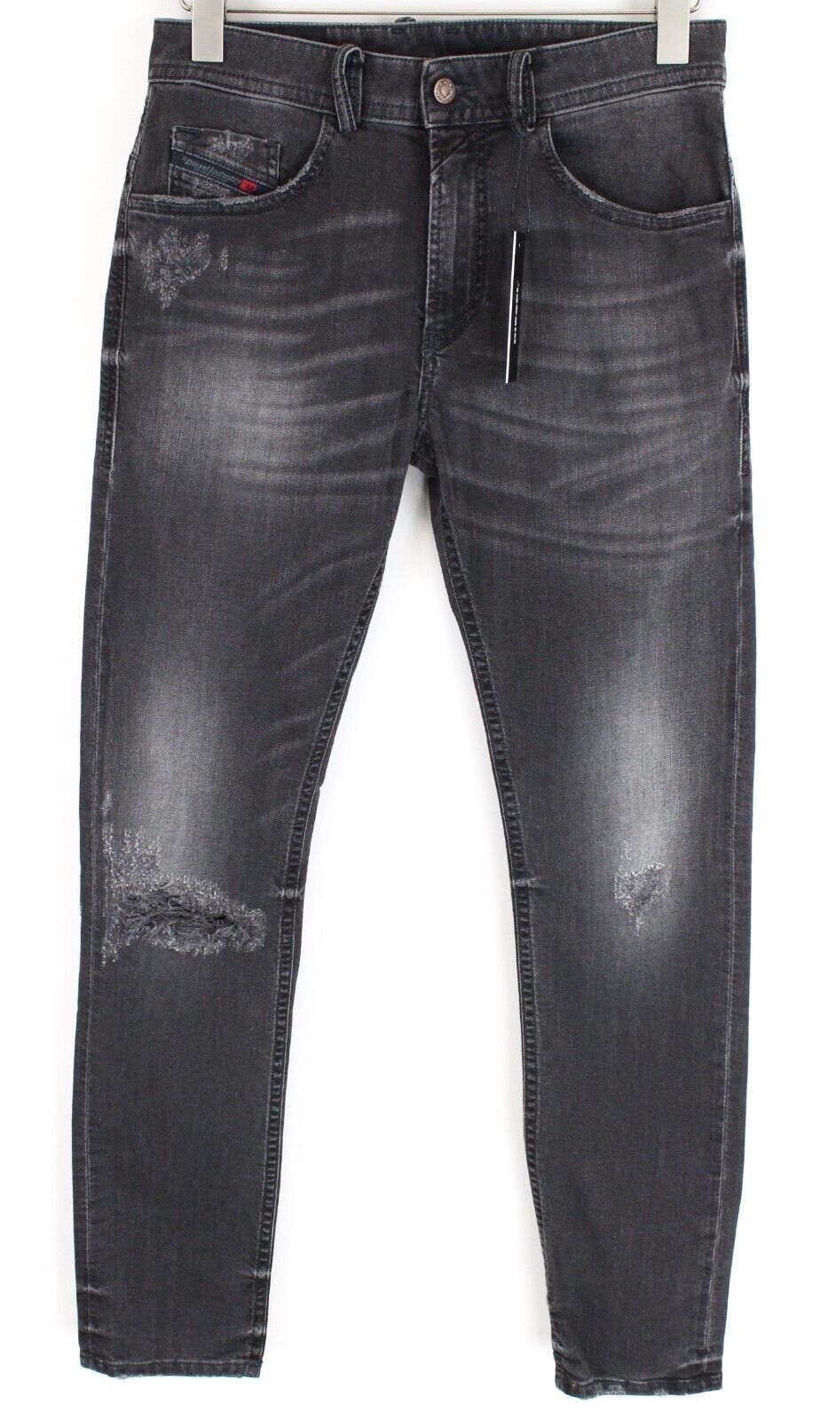 DIESEL Thommer 069BH Men Jeans W28/L32 Slim Fit Cotton Stretch Grey Ripped