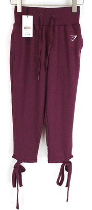 GYMSHARK Ark moteriškos sportinės kelnės S dydžio violetinės su aukštu juosmeniu ir logotipu 