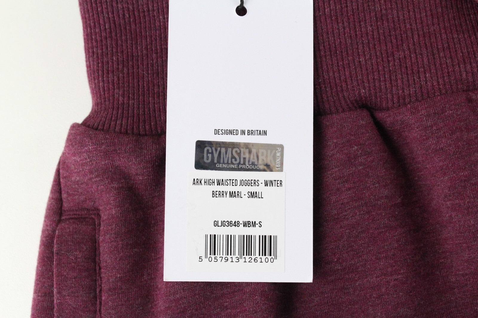 GYMSHARK Ark moteriškos sportinės kelnės S dydžio violetinės su aukštu juosmeniu ir logotipu 