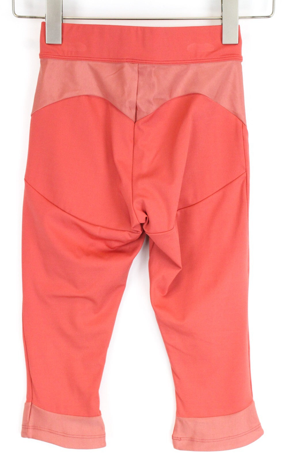 GYMSHARK Turbo moteriškos tamprės XS dydžio oranžinės spalvos su tampriais logotipais ir sportine apranga 