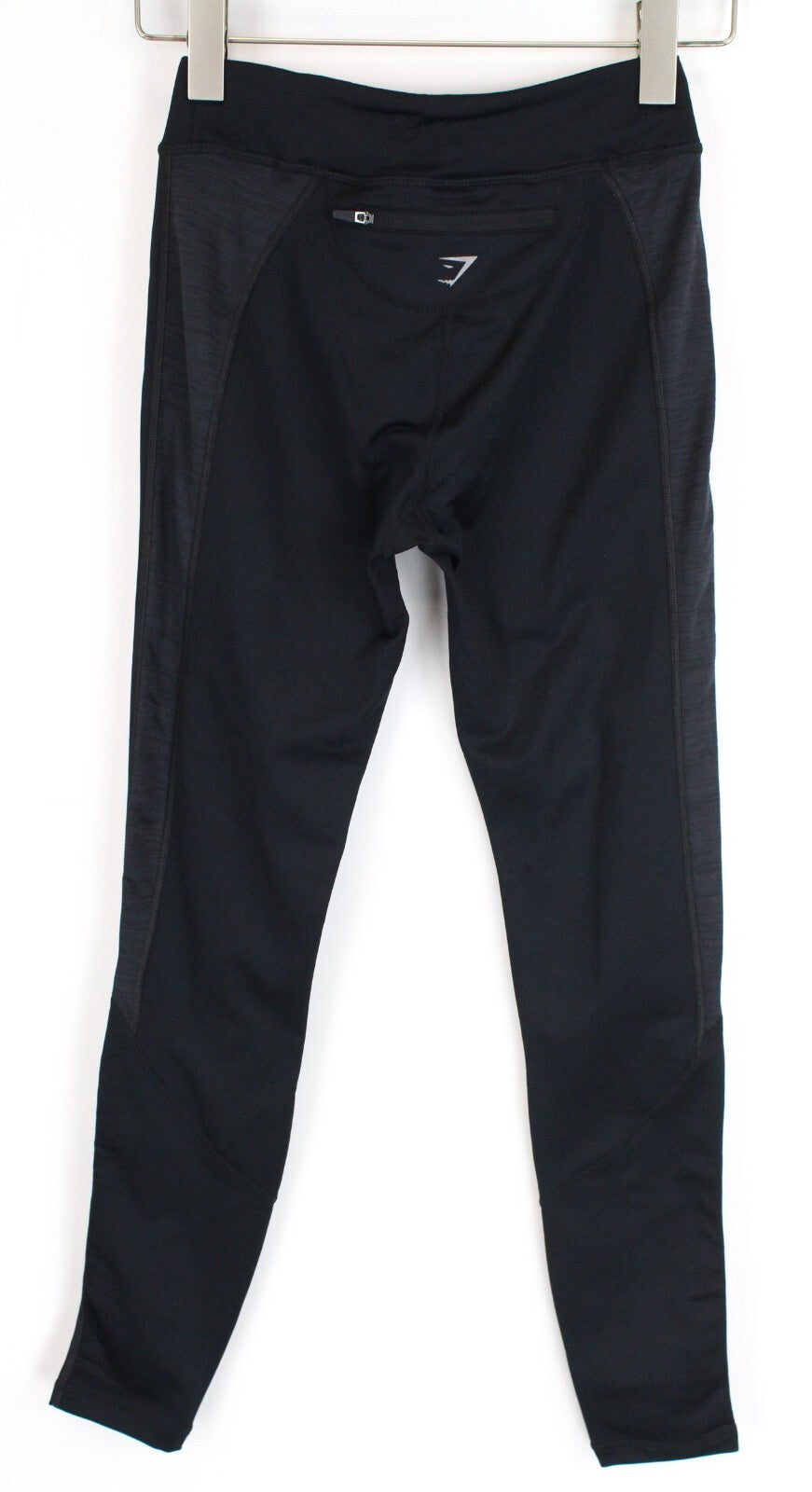 GYMSHARK žieminės bėgimo tamprės moterims S juodos tamprios logotipu sportinės aprangos 