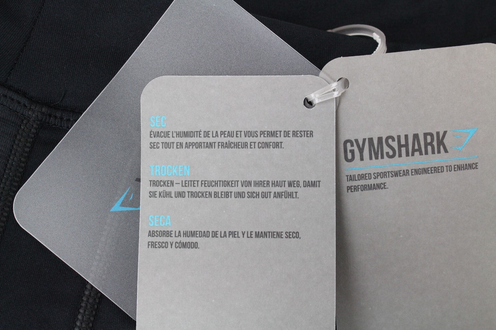 GYMSHARK žieminės bėgimo tamprės moterims S juodos tamprios logotipu sportinės aprangos 