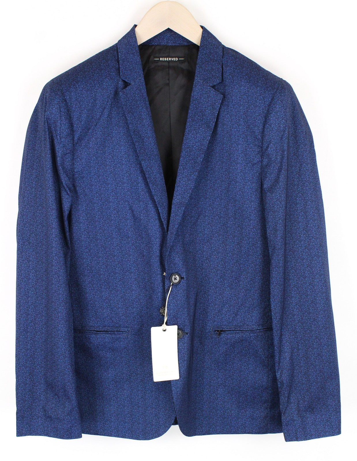 SCOTCH & SODA Ams Couture Men's Blazer ~L Blue Patterned Single Breasted Notch