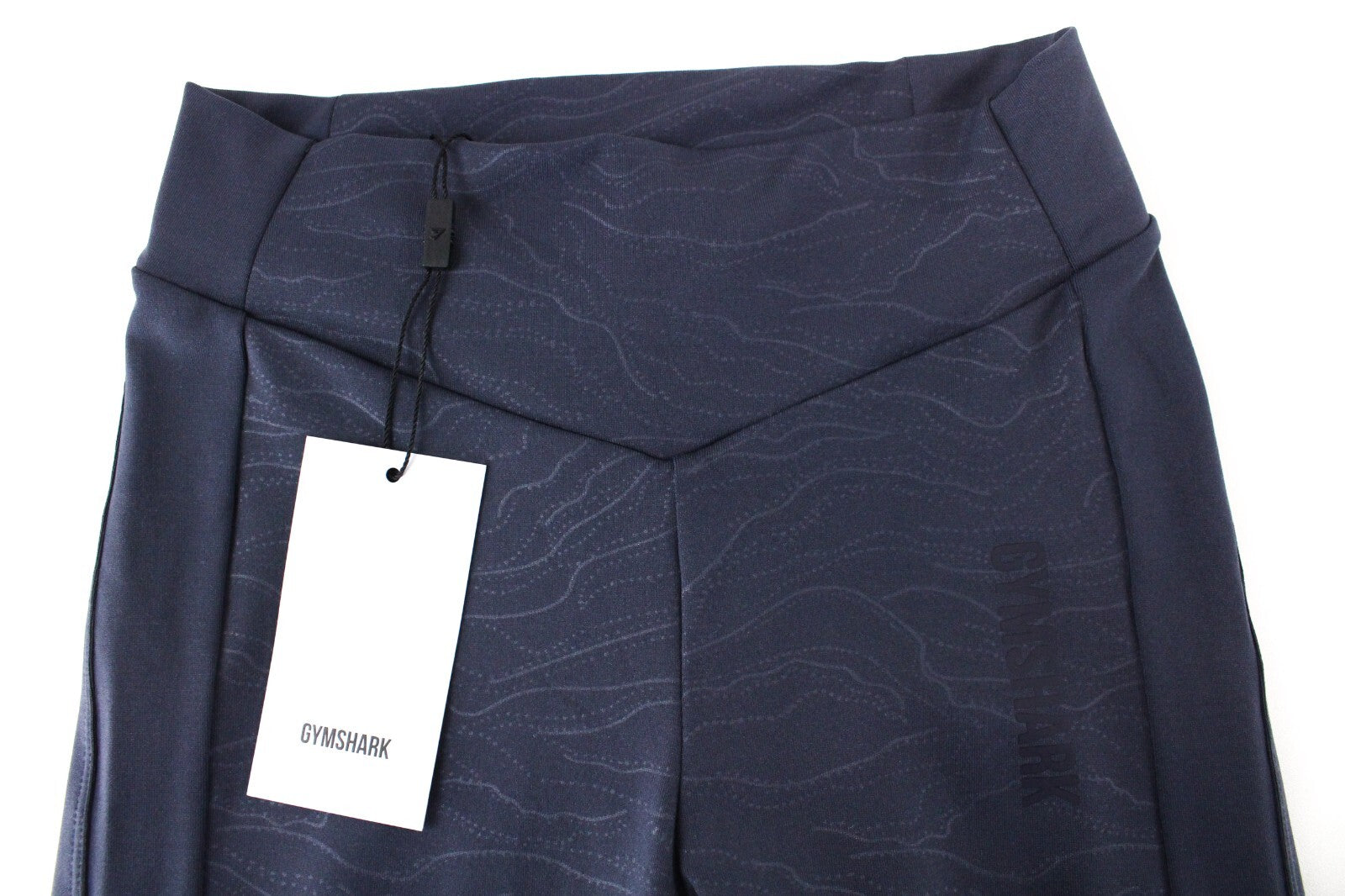 GYMSHARK Luster moteriškos tamprės S dydžio mėlynos raštuotos tamprios sportinės aprangos 