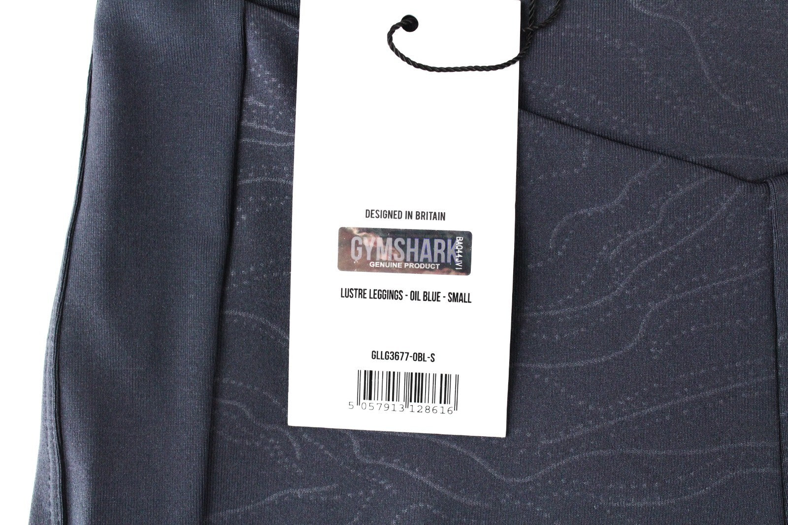 GYMSHARK Luster moteriškos tamprės S dydžio mėlynos raštuotos tamprios sportinės aprangos 