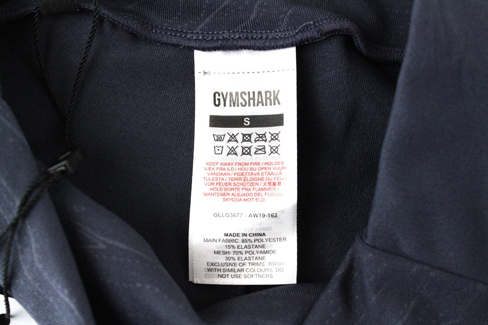 GYMSHARK Luster moteriškos tamprės S dydžio mėlynos raštuotos tamprios sportinės aprangos 