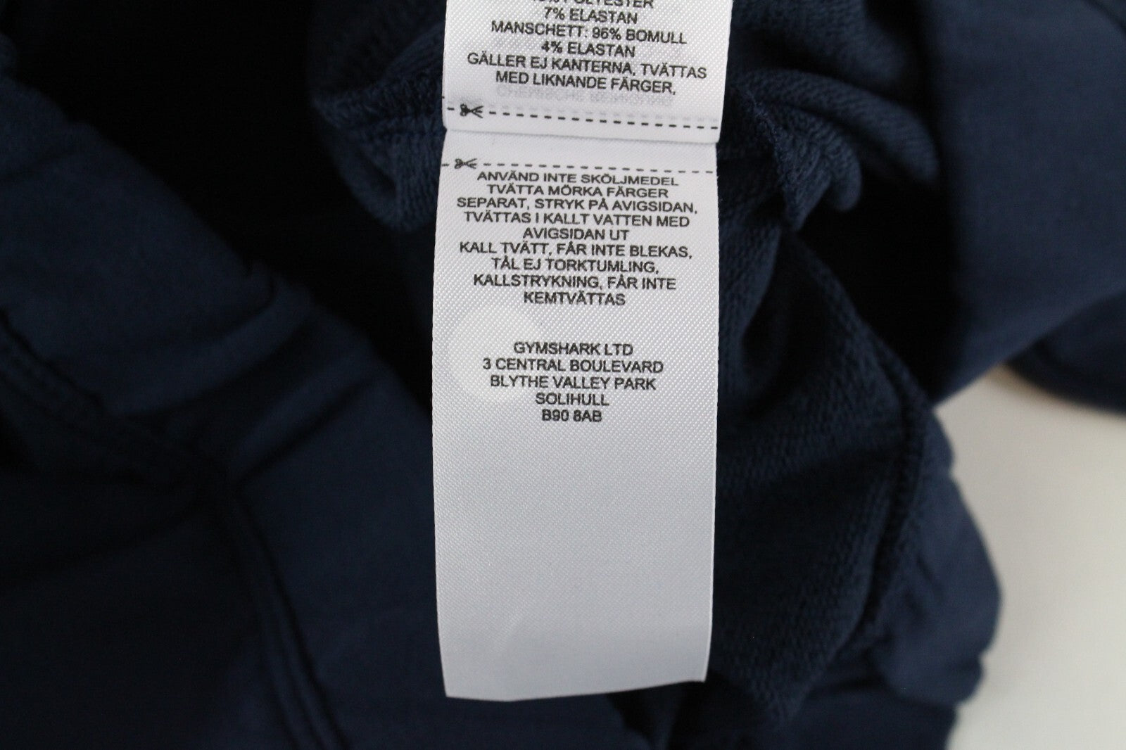 GYMSHARK Pipa moteriškas džemperis XS dydžio, tamsiai mėlynas, ilgomis rankovėmis, trumpintas, tamprus, su užtrauktuku 