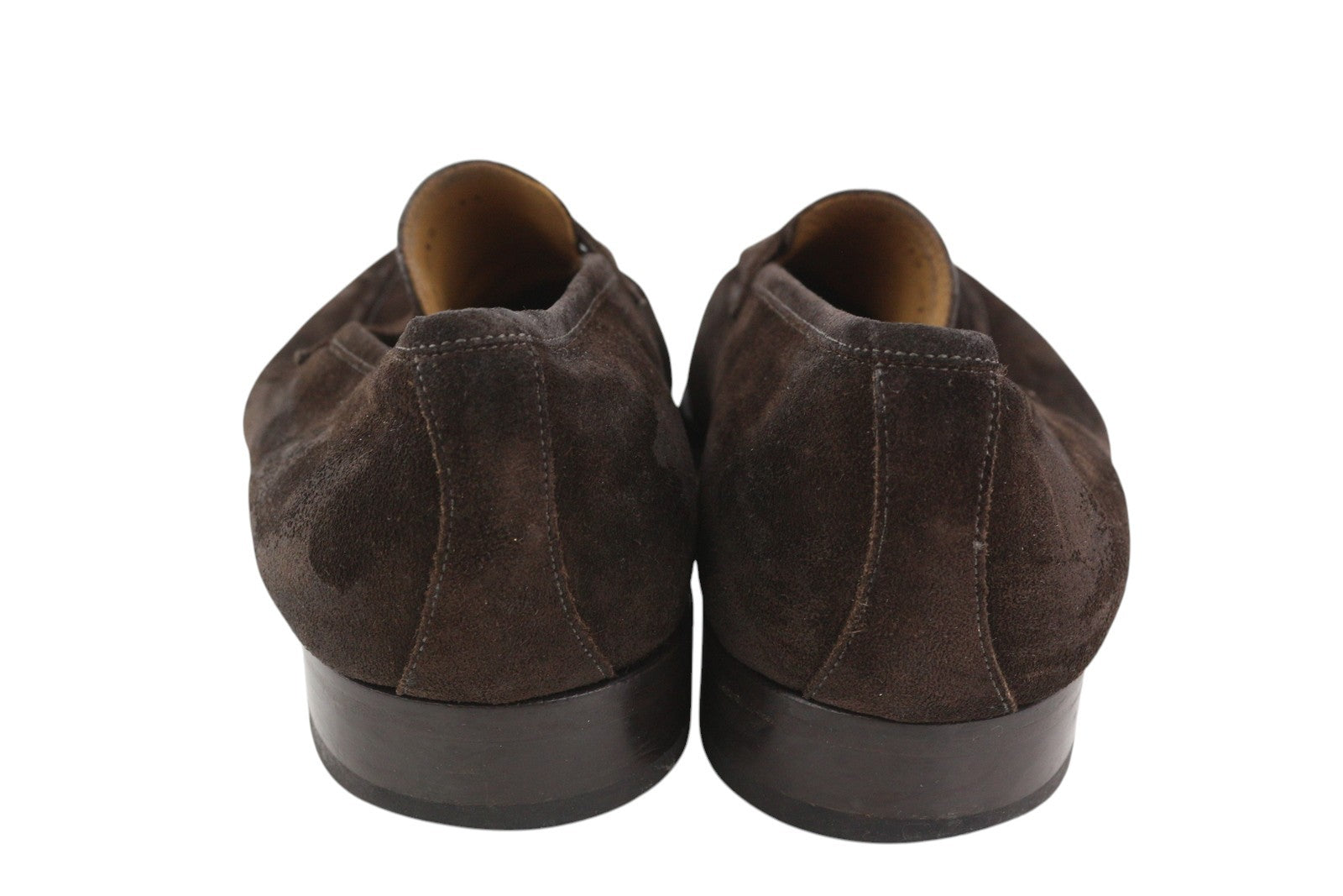 SUITSUPPLY vyriški formalūs bateliai, EU46, tamsiai rudi, zomšiniai, odiniai, migdolų spalvos, užsegami. 