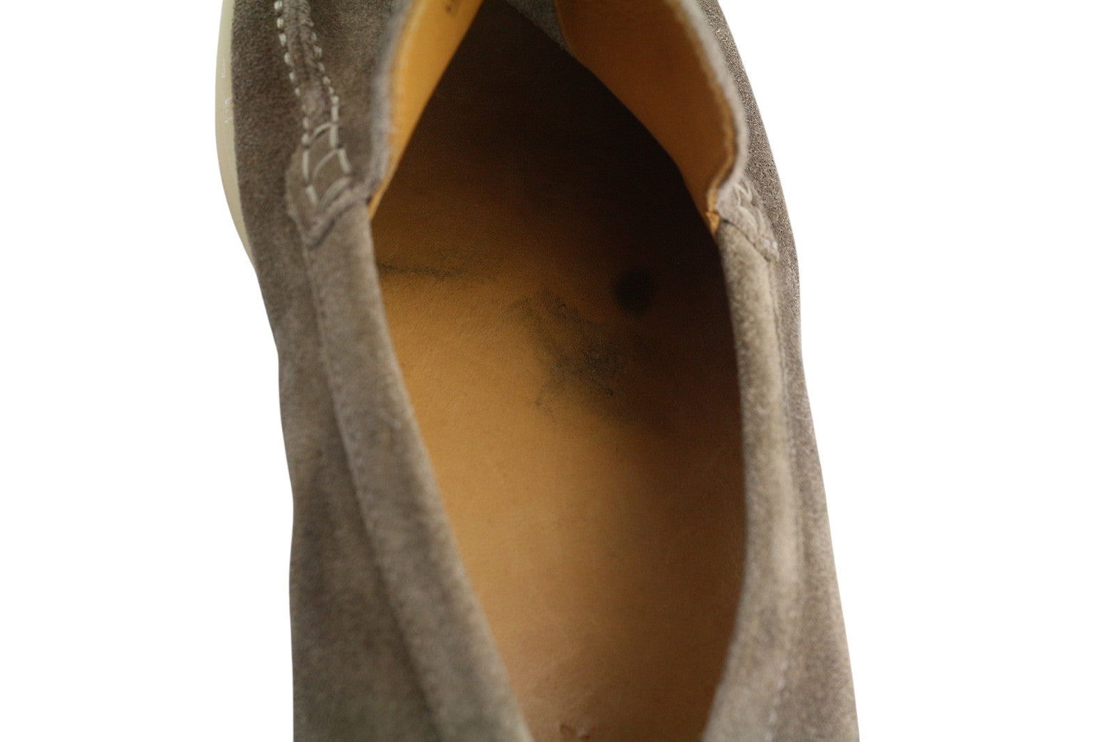 SUITSUPPLY vyriški laisvalaikio batai, EU44, pilki zomšiniai, odiniai, migdolų noselės, užsegami logotipu. 