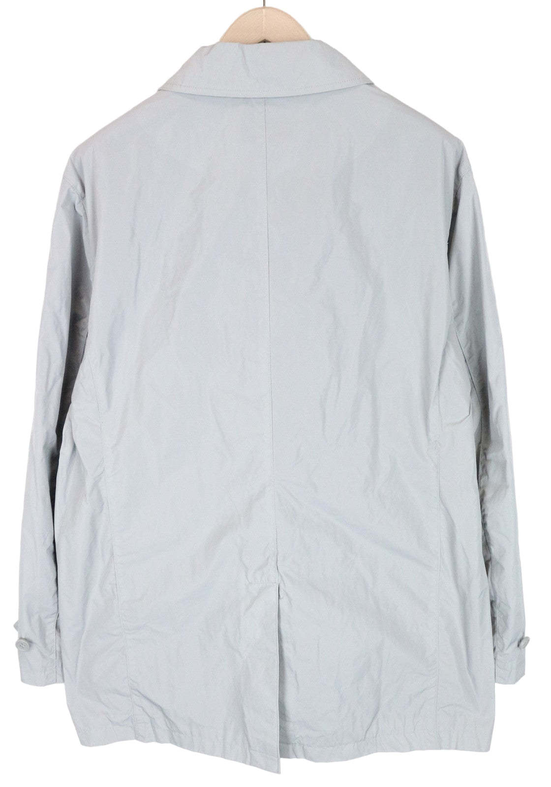 HARMONT &amp; BLAINE XL dydžio pilka vyriška lietpalčio striukė su siuvinėtais raštais, vidutinio ilgio, klasikinio stiliaus 