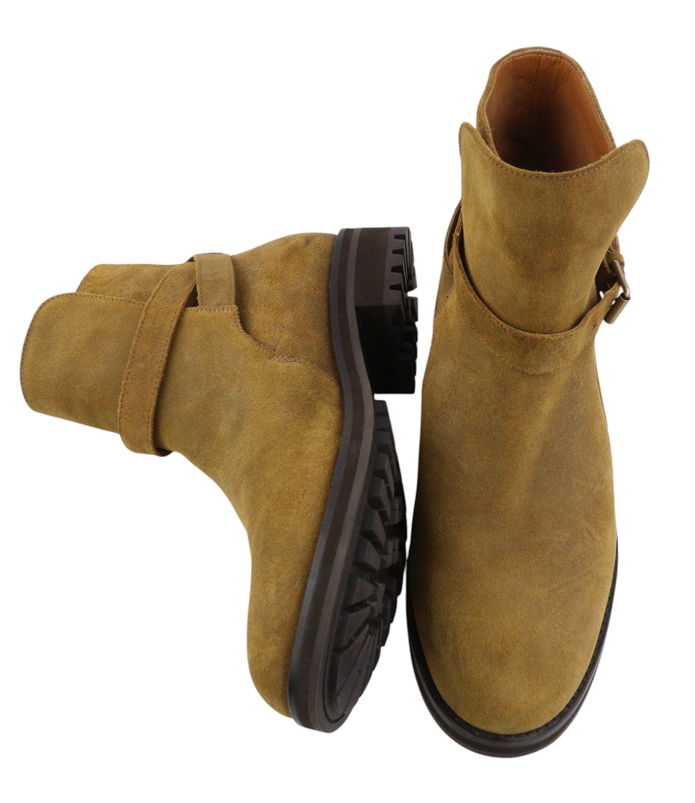 RALPH LAUREN Bryson Joophur vyriški aulinukai, 45 dydžio, rudi, odiniai, migdolų formos noselės, F23. 