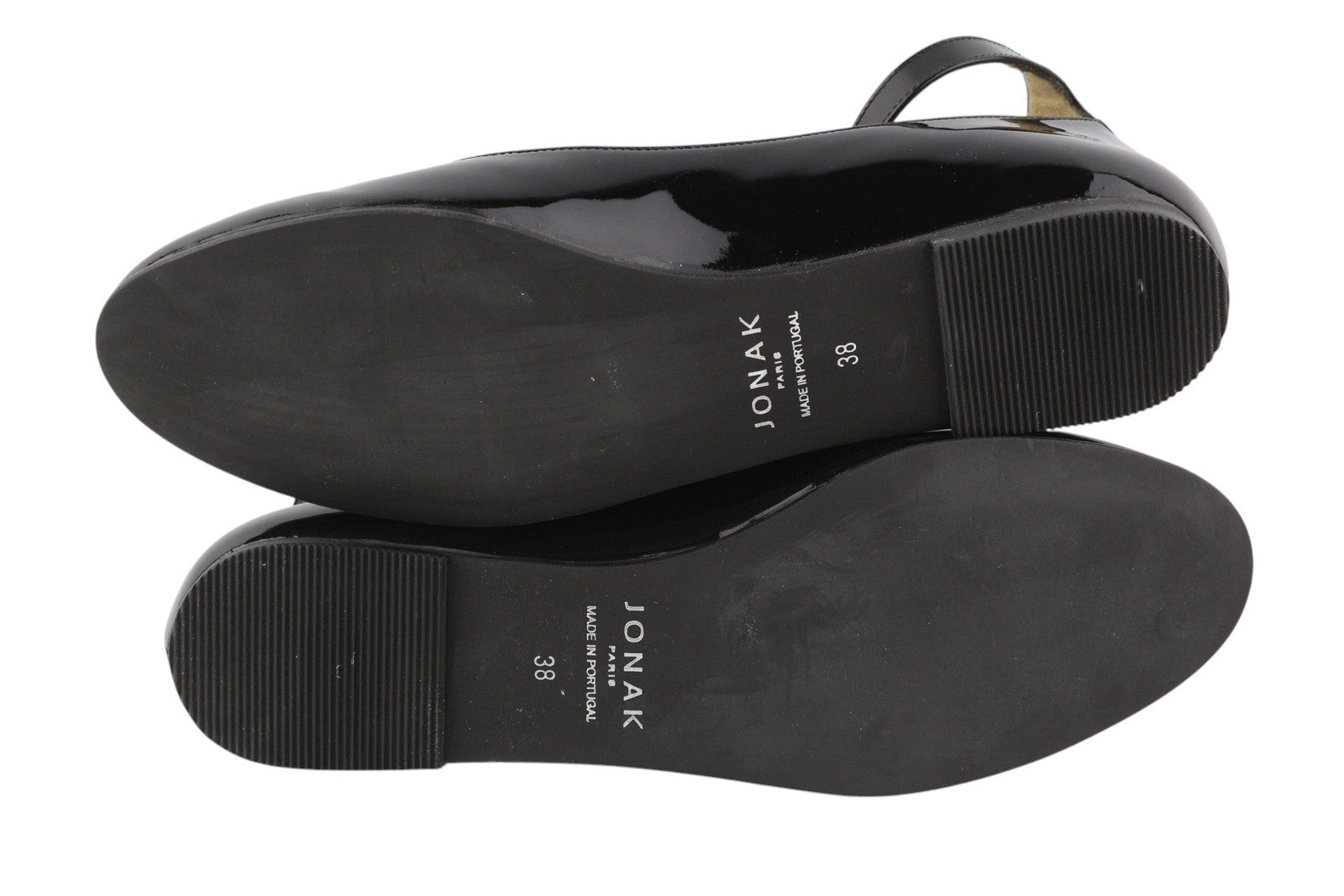 JONAK moteriški bateliai, 38 dydis, juodos lakuotos odos, apvalios nosies, balerinos, šlepetės 