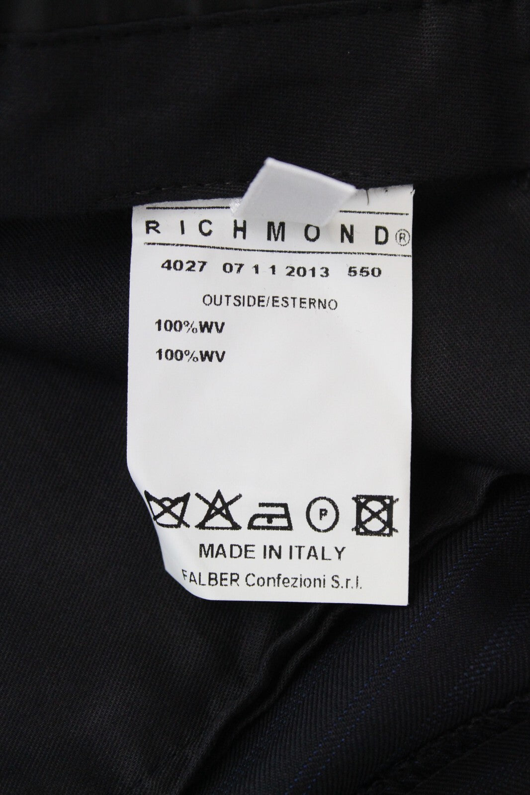 JOHN RICHMOND Men's Navy Wool Striped Pleated Trousers UK16 Smart Tailored