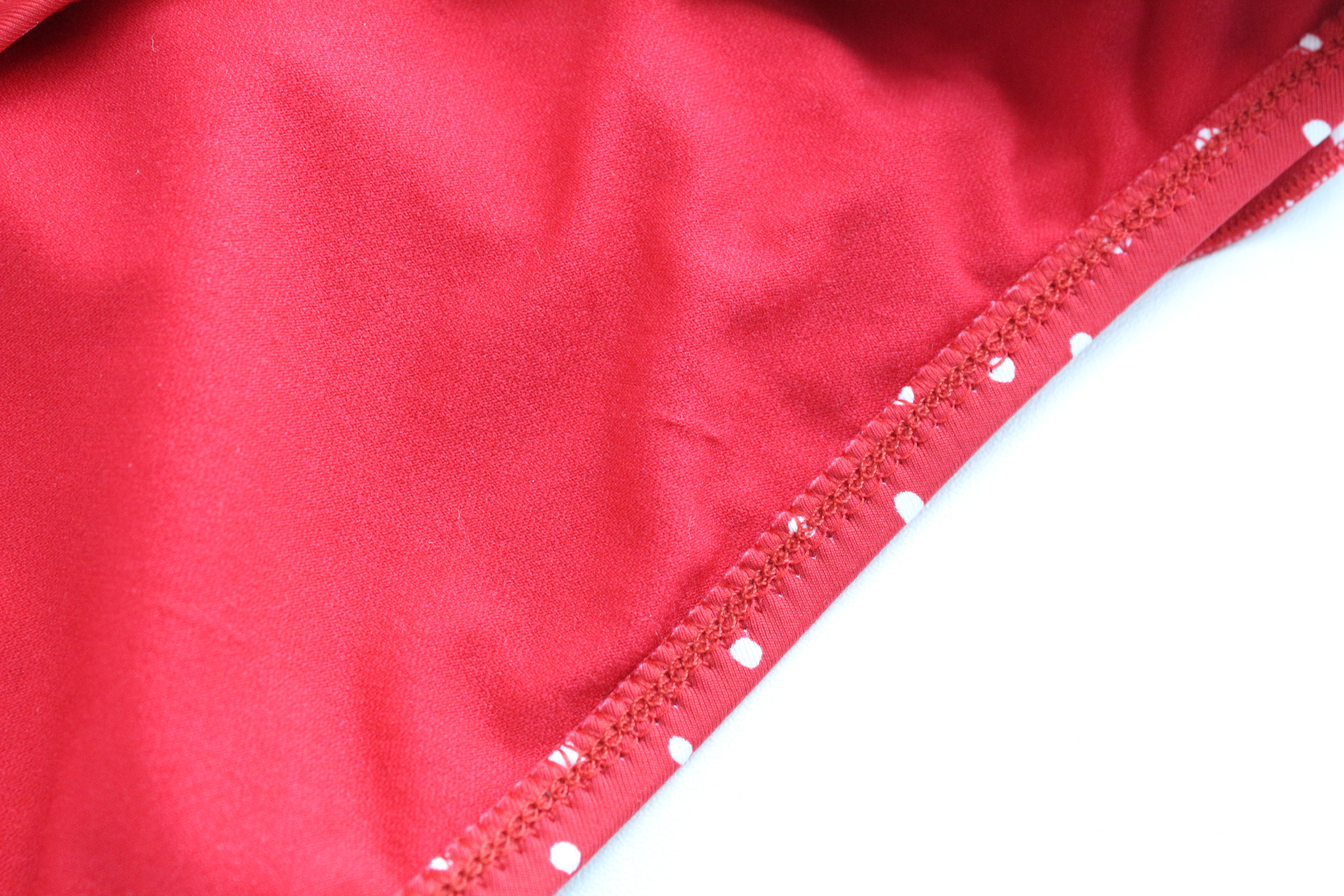 SEAFOLLY Siren Bikini Bottom UK14 Red Polka Stretch Swimwear with Frills