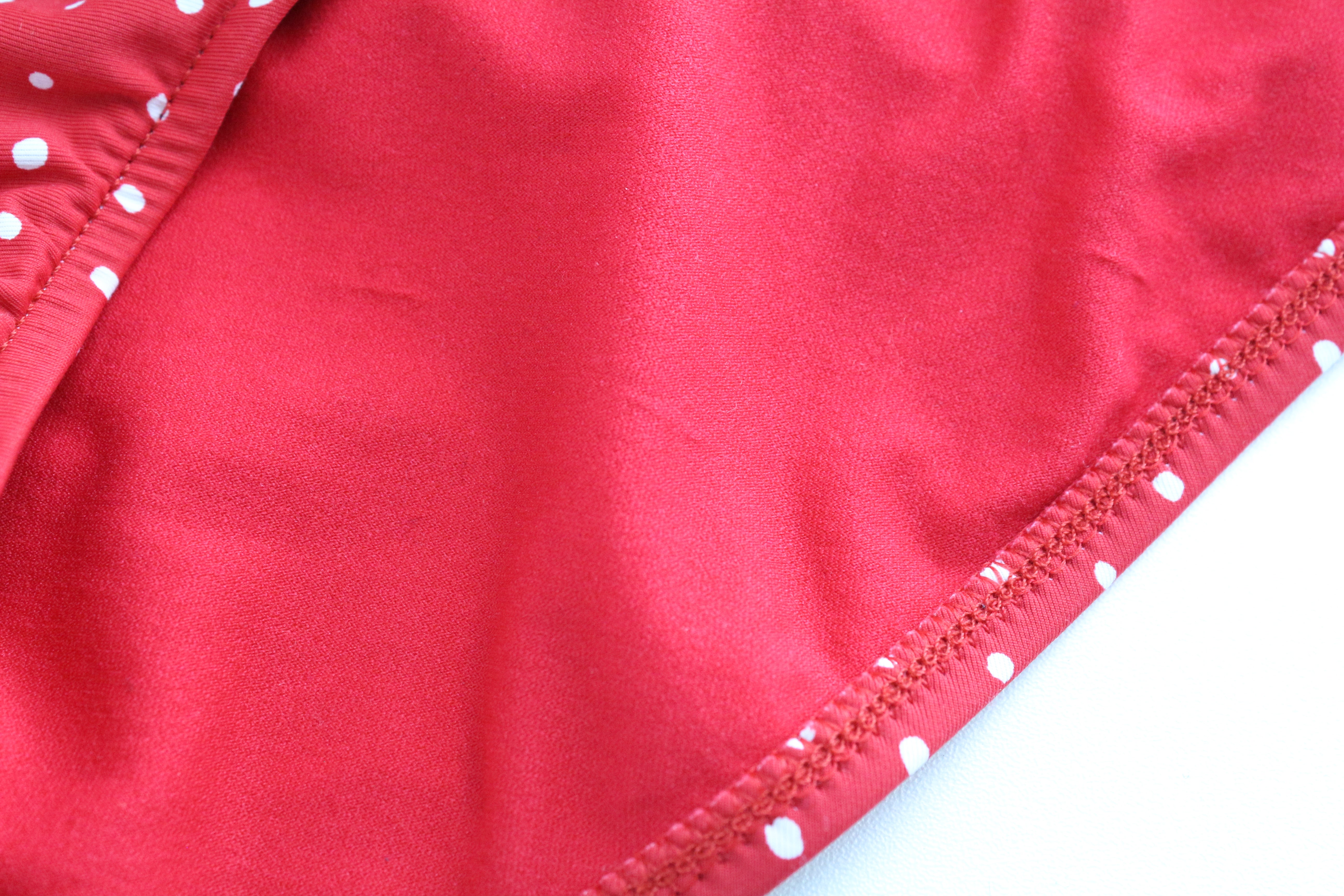 SEAFOLLY Siren Bikini Bottom UK14 Red Polka Stretch Swimwear with Frills