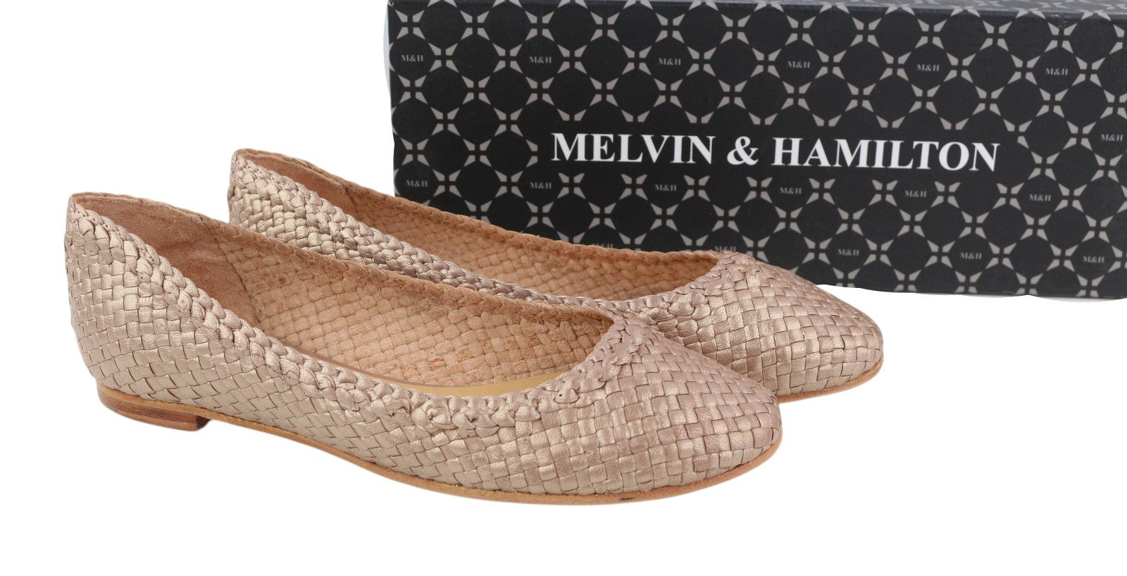 MELVIN &amp; HAMILTON Kate 5 moteriški bateliai, 35 dydžio, rožinio aukso spalvos, balerinos tipo, kaina – 189 € 