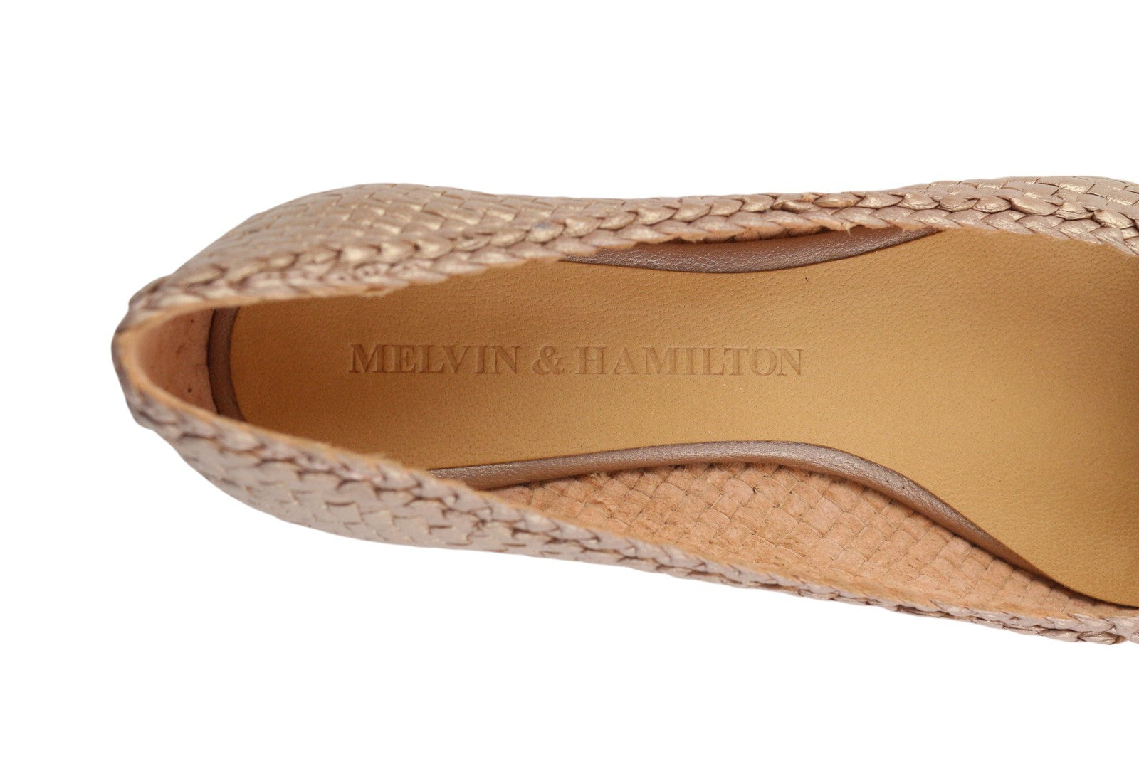 MELVIN &amp; HAMILTON Kate 5 moteriški bateliai, 35 dydžio, rožinio aukso spalvos, balerinos tipo, kaina – 189 € 