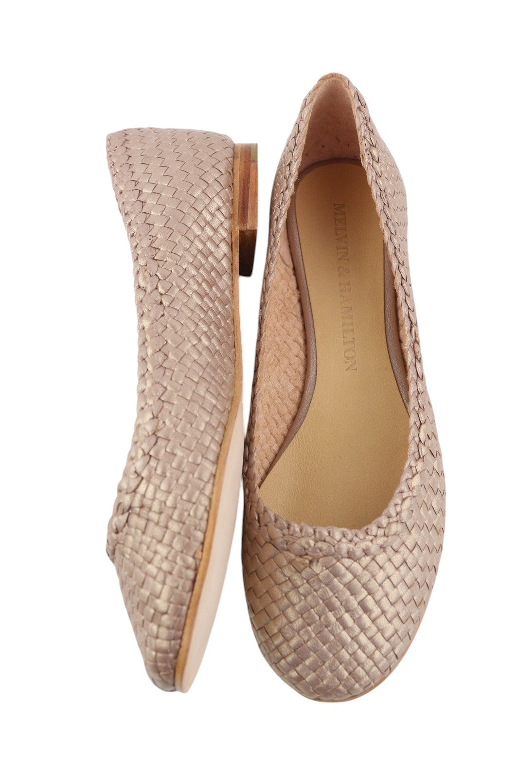 MELVIN &amp; HAMILTON Kate 5 moteriški bateliai, 35 dydžio, rožinio aukso spalvos, balerinos tipo, kaina – 189 € 