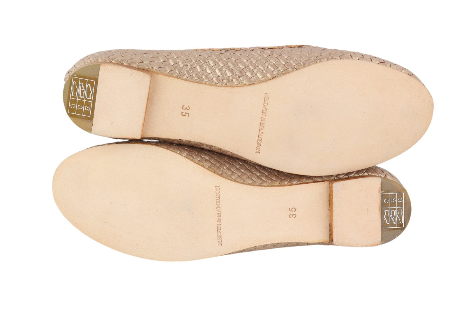 MELVIN &amp; HAMILTON Kate 5 moteriški bateliai, 35 dydžio, rožinio aukso spalvos, balerinos tipo, kaina – 189 € 