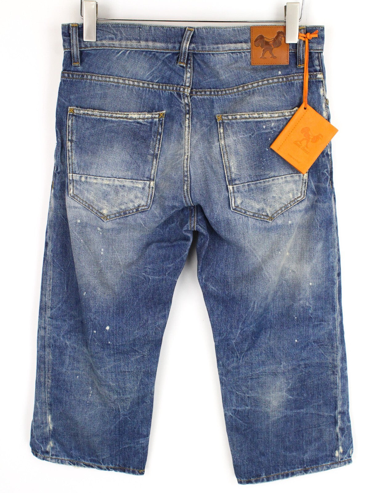 GOOD GENES Mens Jeans W32/L34 Buttoned Capri Washed Denim  Cotton