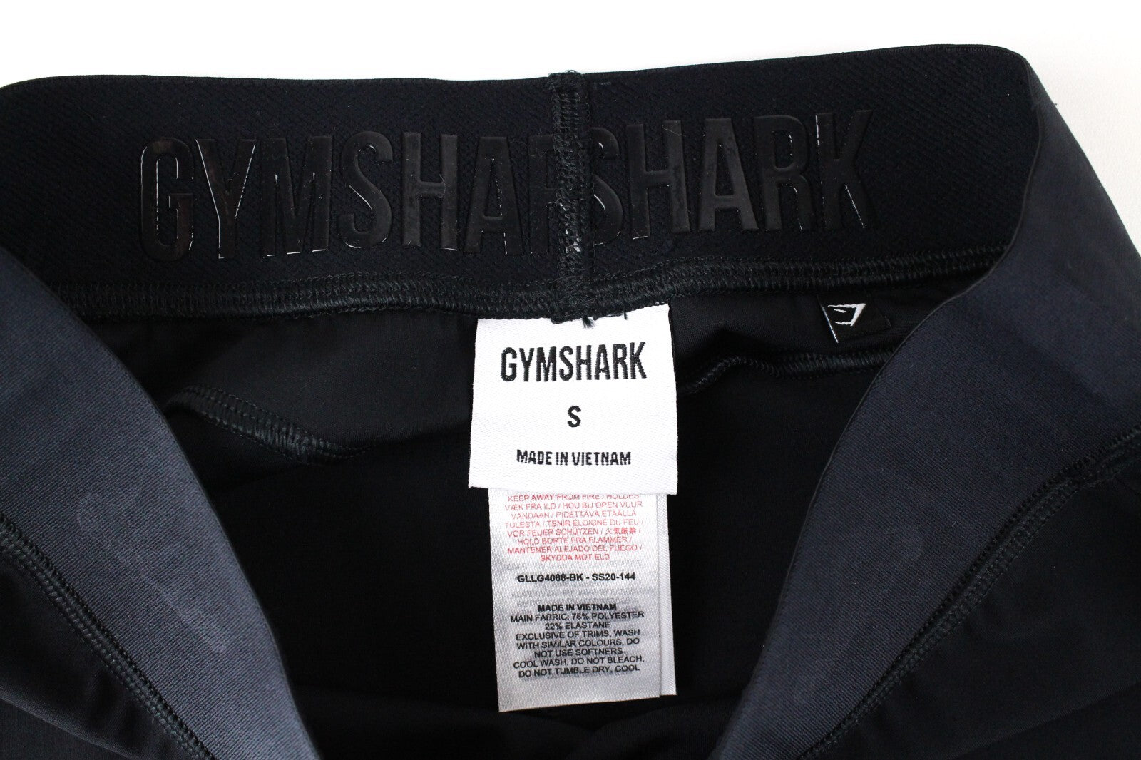 GYMSHARK Womens Leggings S Black Activewear  Stretchy Gym Waistband