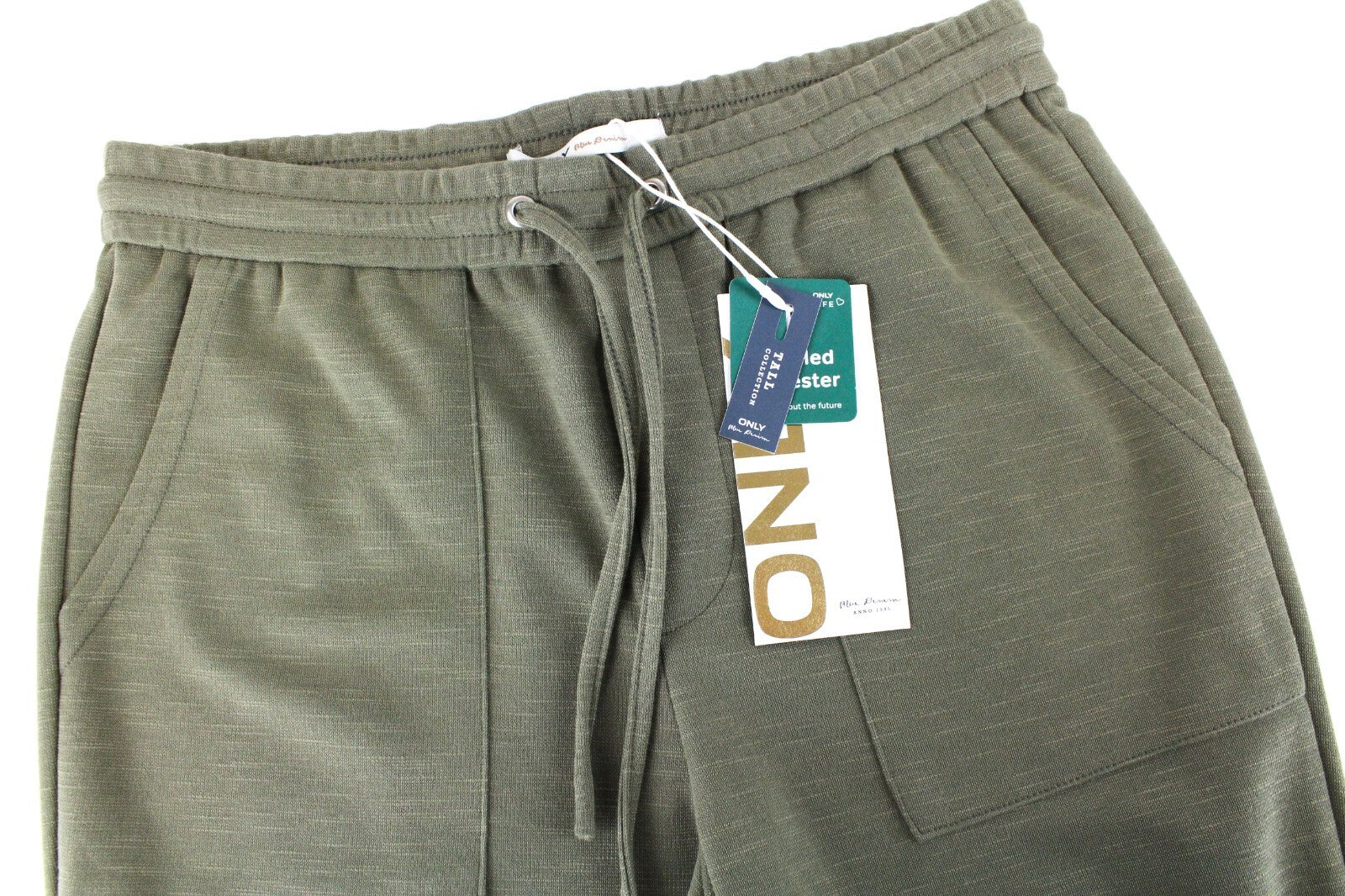ONLY Womens Trousers S Green Polyester Recycled Tall Sweatpants
