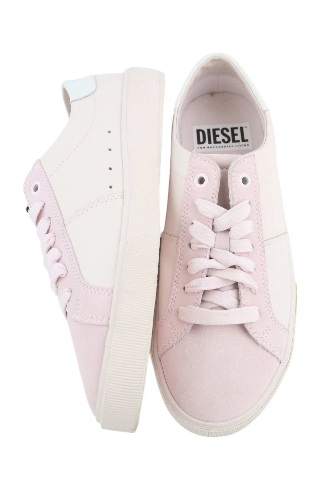 DIESEL S-Mydori Lc W moteriški sportbačiai, 39 dydis, šviesiai rožinės spalvos, odiniai, migdolų formos noseliai, rekomenduojama kaina – 160 € 