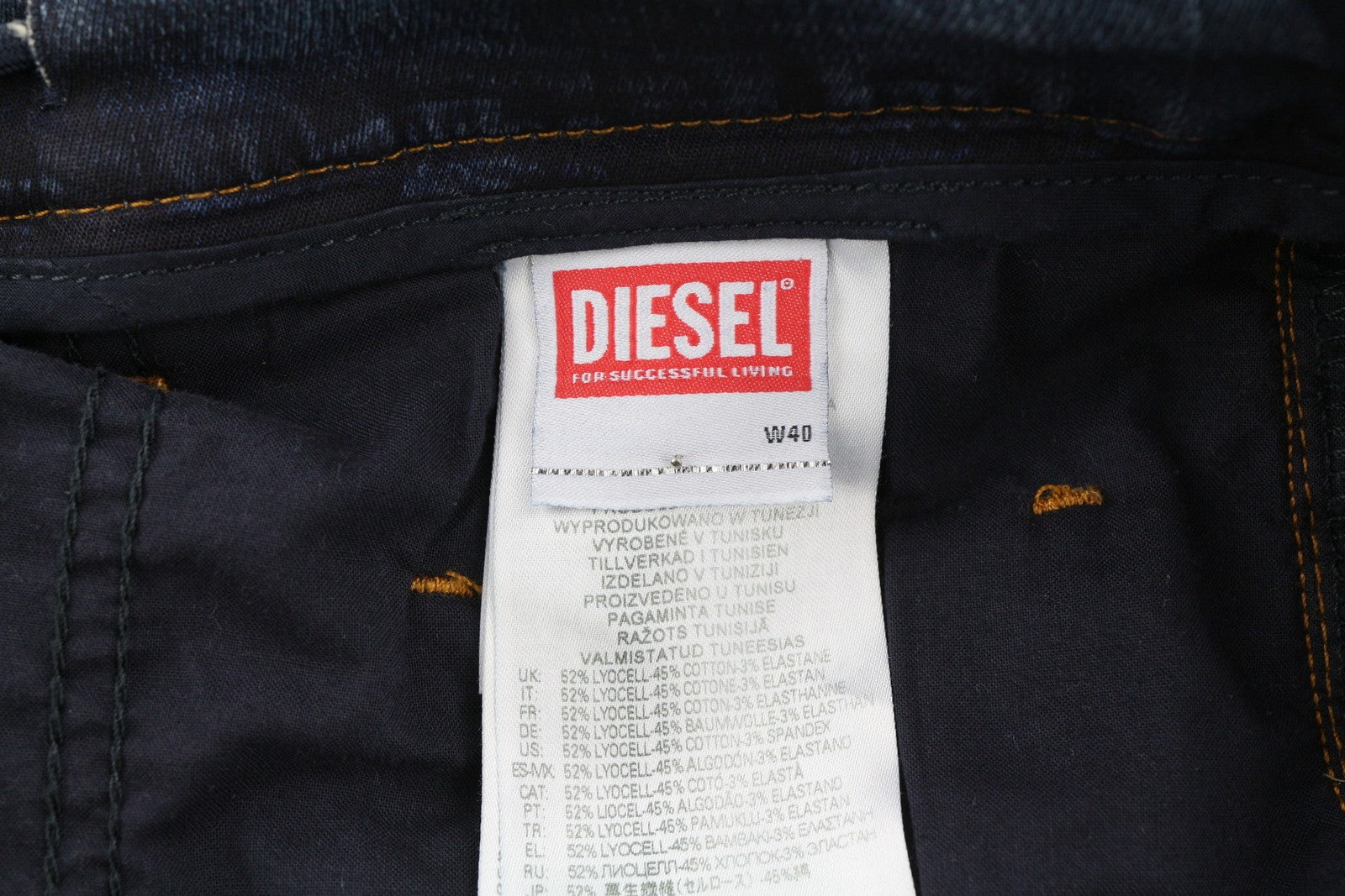 DIESEL Krooley-E-Ne E9H98 vyriški džinsai W40/L32 Jogg Distress skalbtos mėlynos spalvos, rekomenduojama kaina – 295 € 