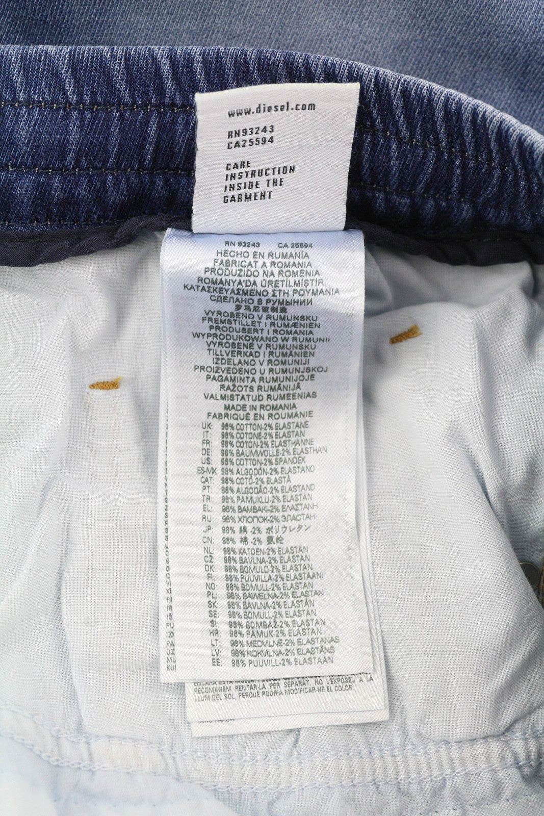 DIESEL 2030 D-Krooley Jogg 068HY vyriški džinsai W38 su raišteliu juosmeniu, mėlyni, rekomenduojama kaina – 295 € 