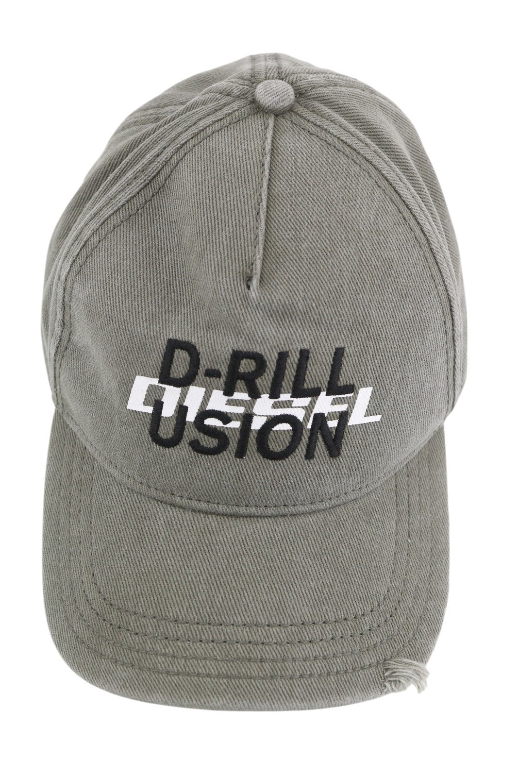 DIESEL C-Stone Men Cap 2 Baseball D-Rill Usion Embroidered Khaki Cotton RRP€70