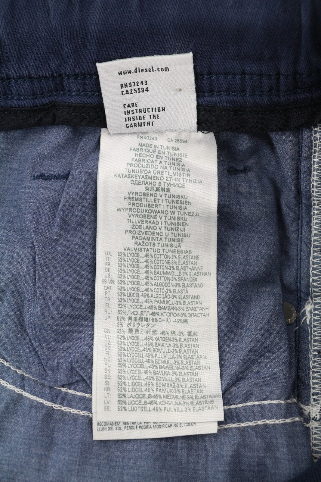 DIESEL Narrot-Ne-R R684T vyriški džinsai W32 Jogg Narrot raišteliu juosmens RRP 275 € 