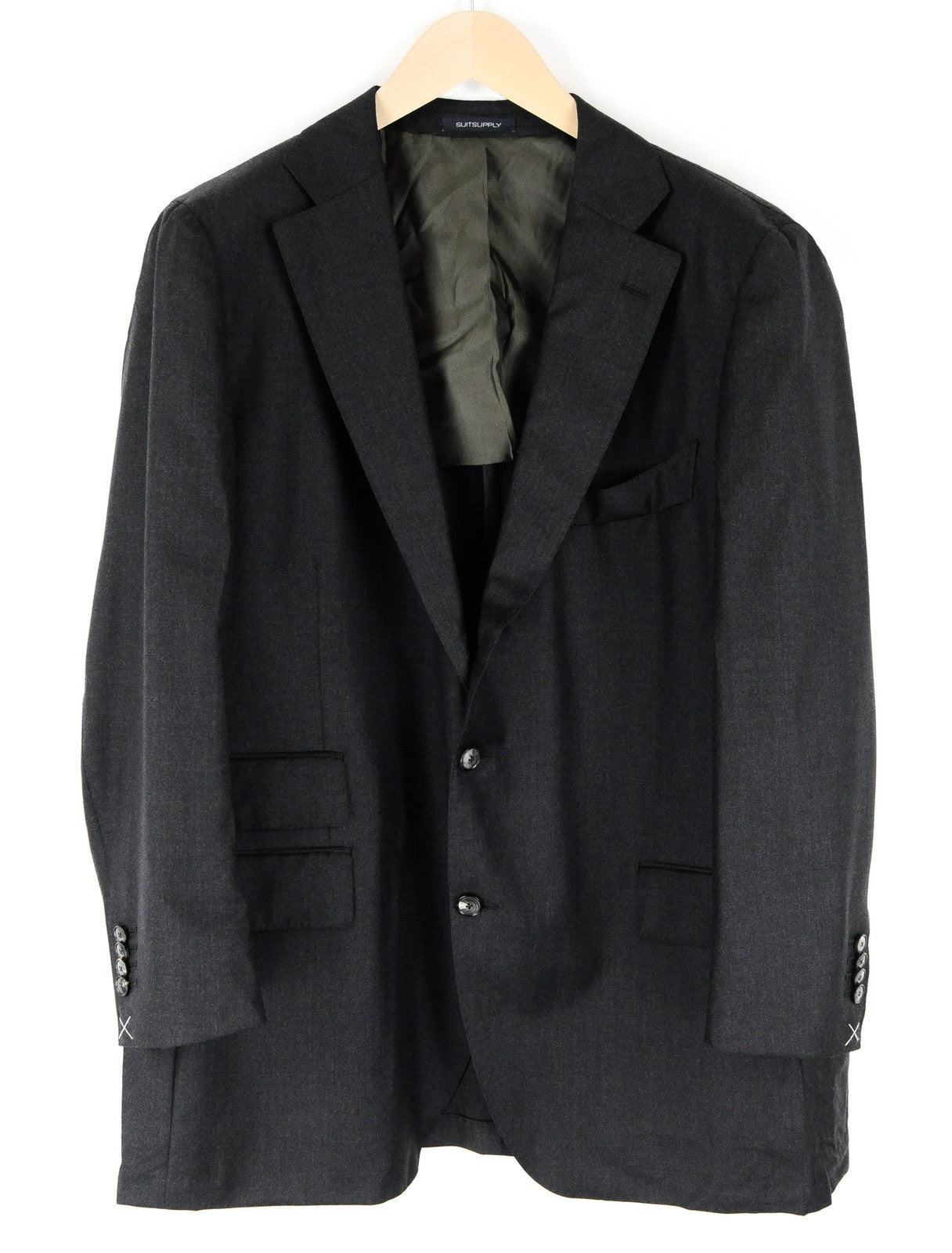 SUITSUPPLY La Spalla Men's Grey Wool Blazer UK50S Lined Classic Single-Breasted