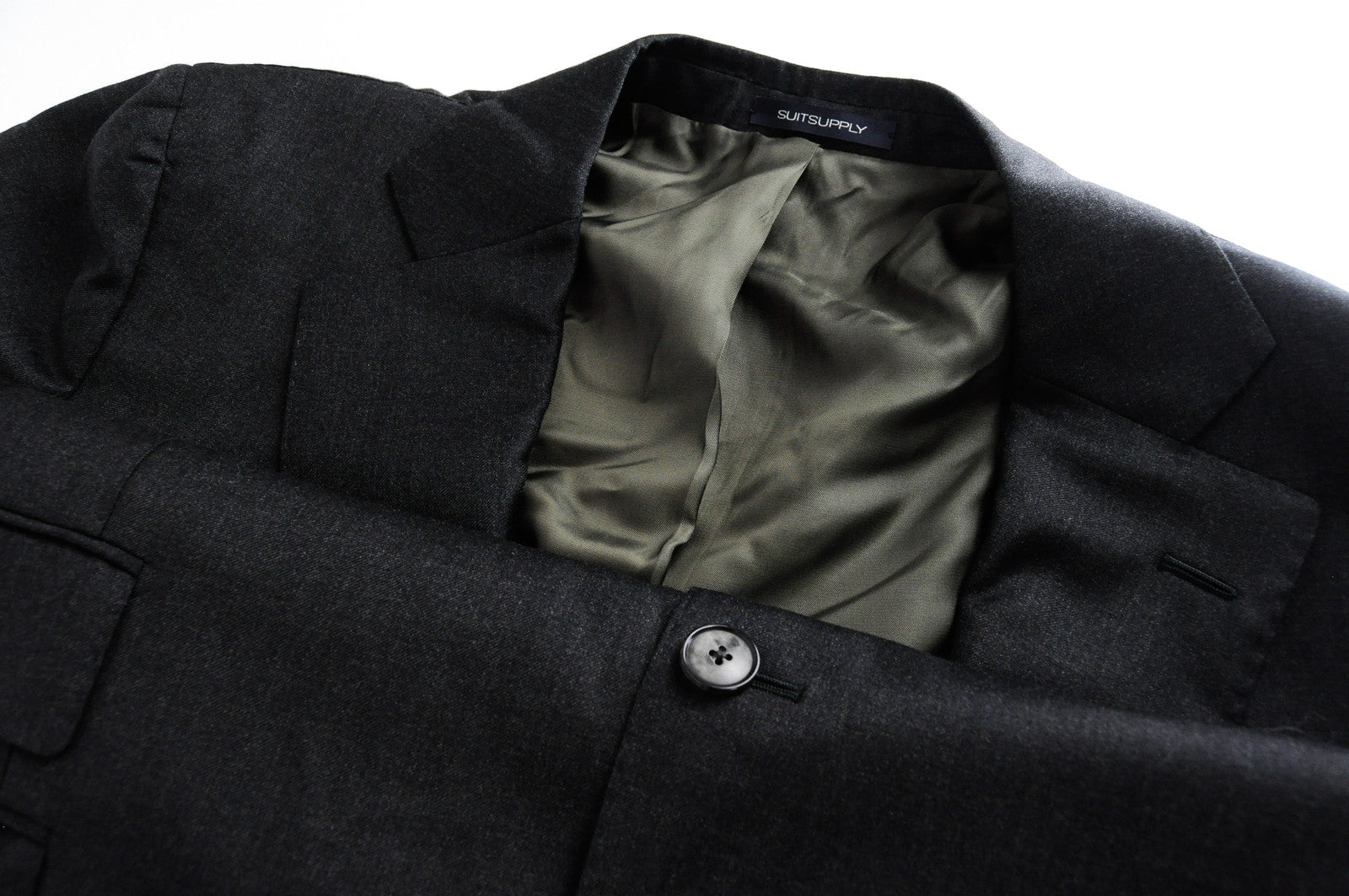 SUITSUPPLY La Spalla Men's Grey Wool Blazer UK50S Lined Classic Single-Breasted