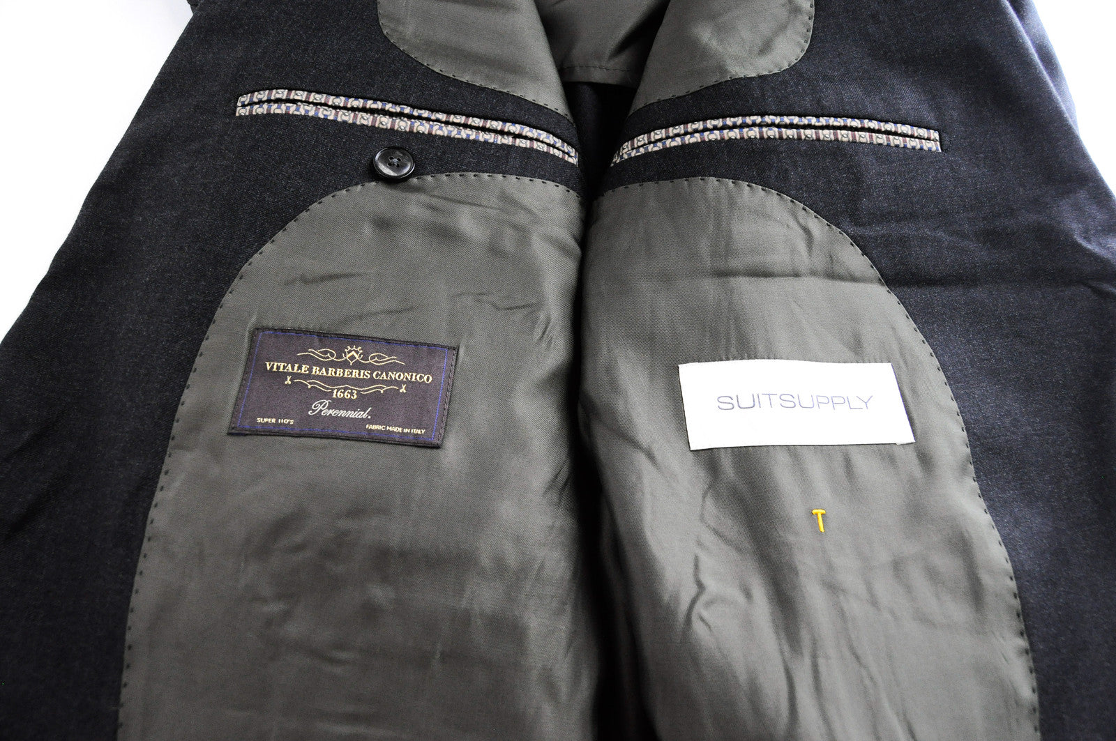 SUITSUPPLY La Spalla Men's Grey Wool Blazer UK50S Lined Classic Single-Breasted