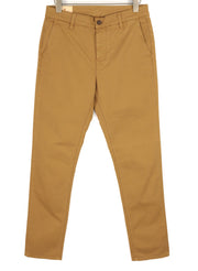 NUDIE JEANS Easy Alvin vyriškos kelnės W31/L34 Camel spalvos chino slip-fit ​​su užtrauktukais 