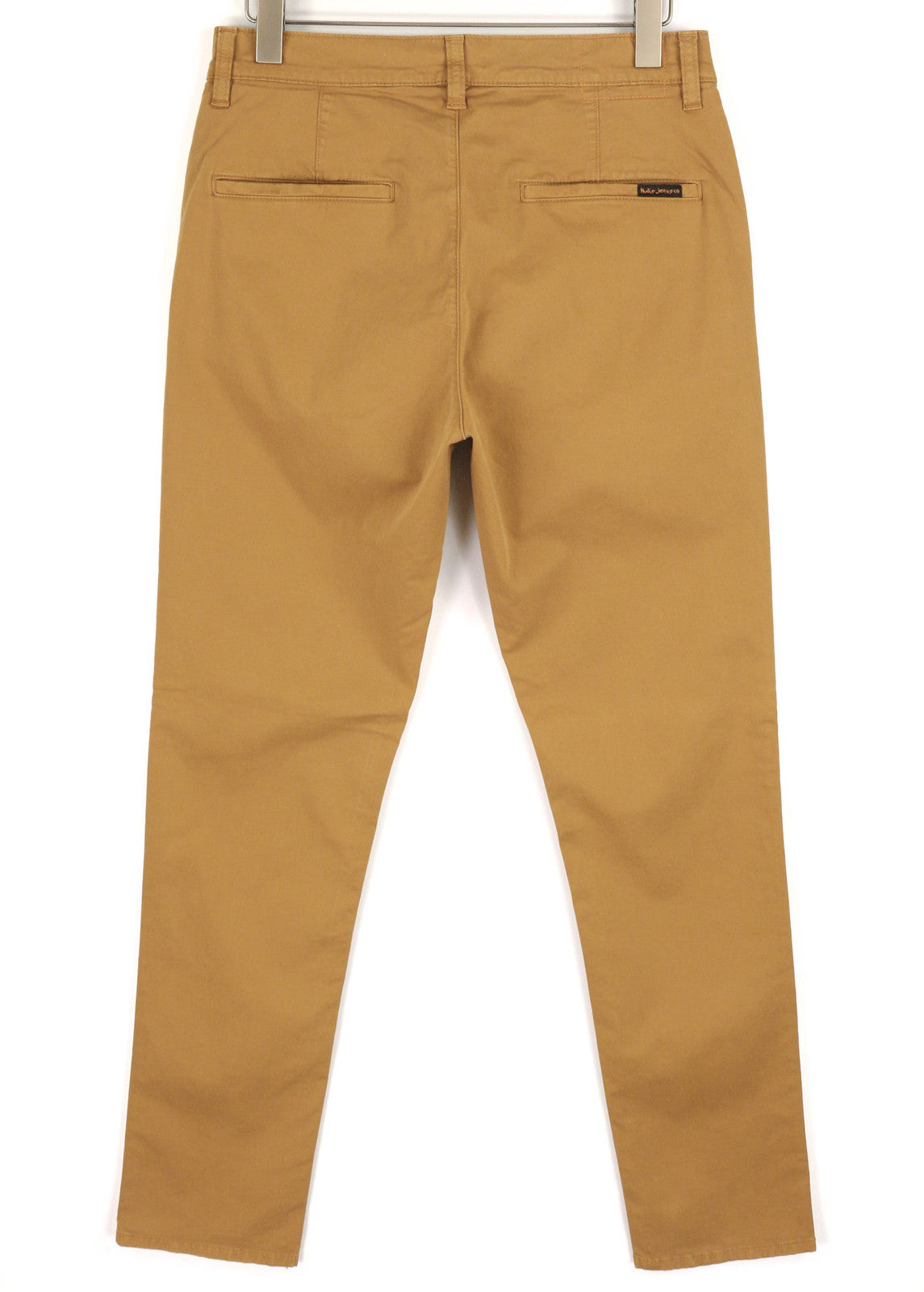 NUDIE JEANS Easy Alvin vyriškos kelnės W31/L34 Camel spalvos chino slip-fit ​​su užtrauktukais 
