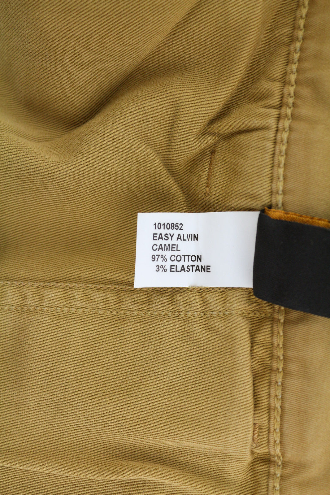 NUDIE JEANS Easy Alvin vyriškos kelnės W31/L34 Camel spalvos chino slip-fit ​​su užtrauktukais 