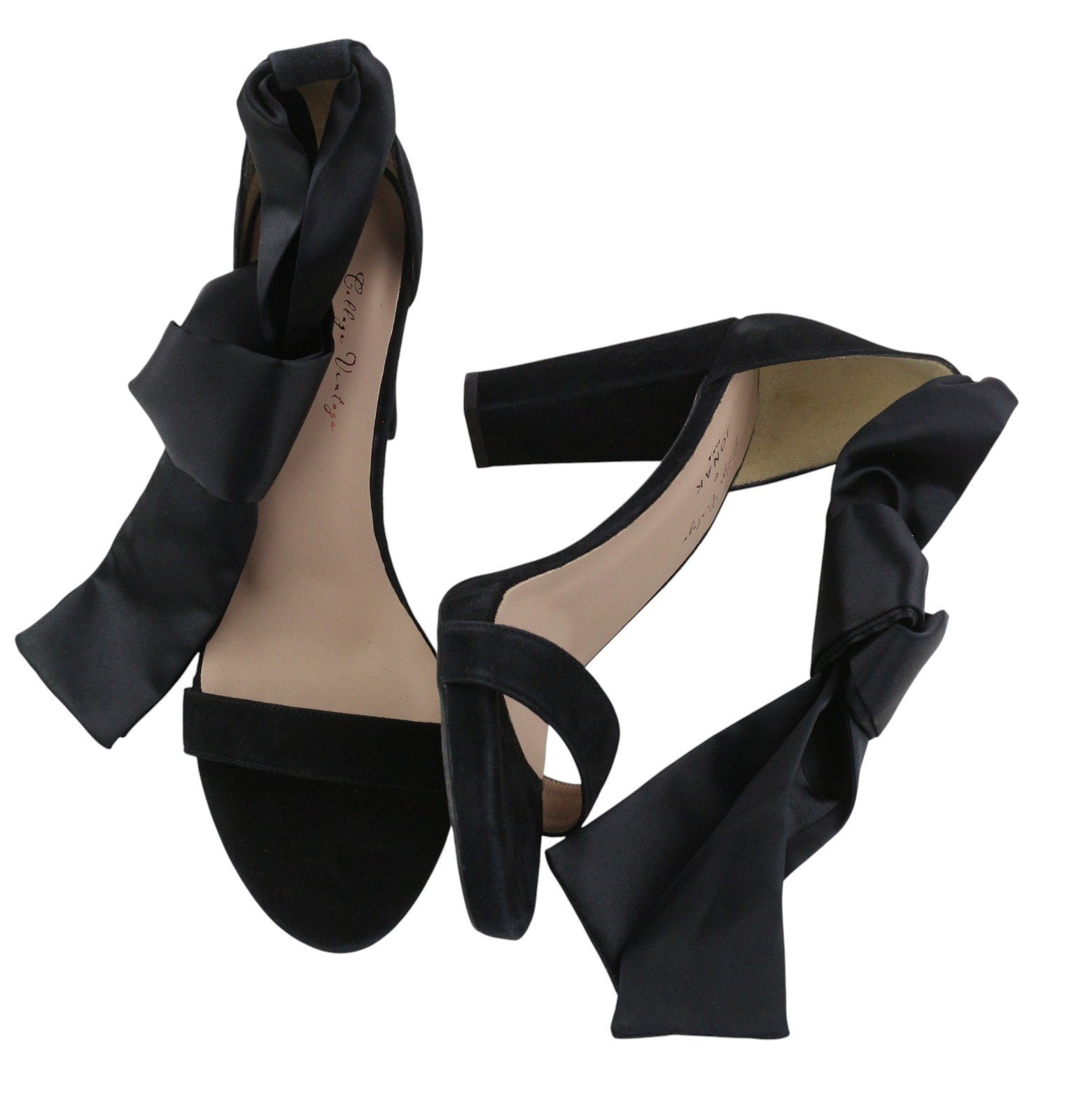 JONAK moteriški aukštakulniai, juodos spalvos, veliūrinės, zomšinės, odos, blokinio kulno, atviros nosies, EU40 