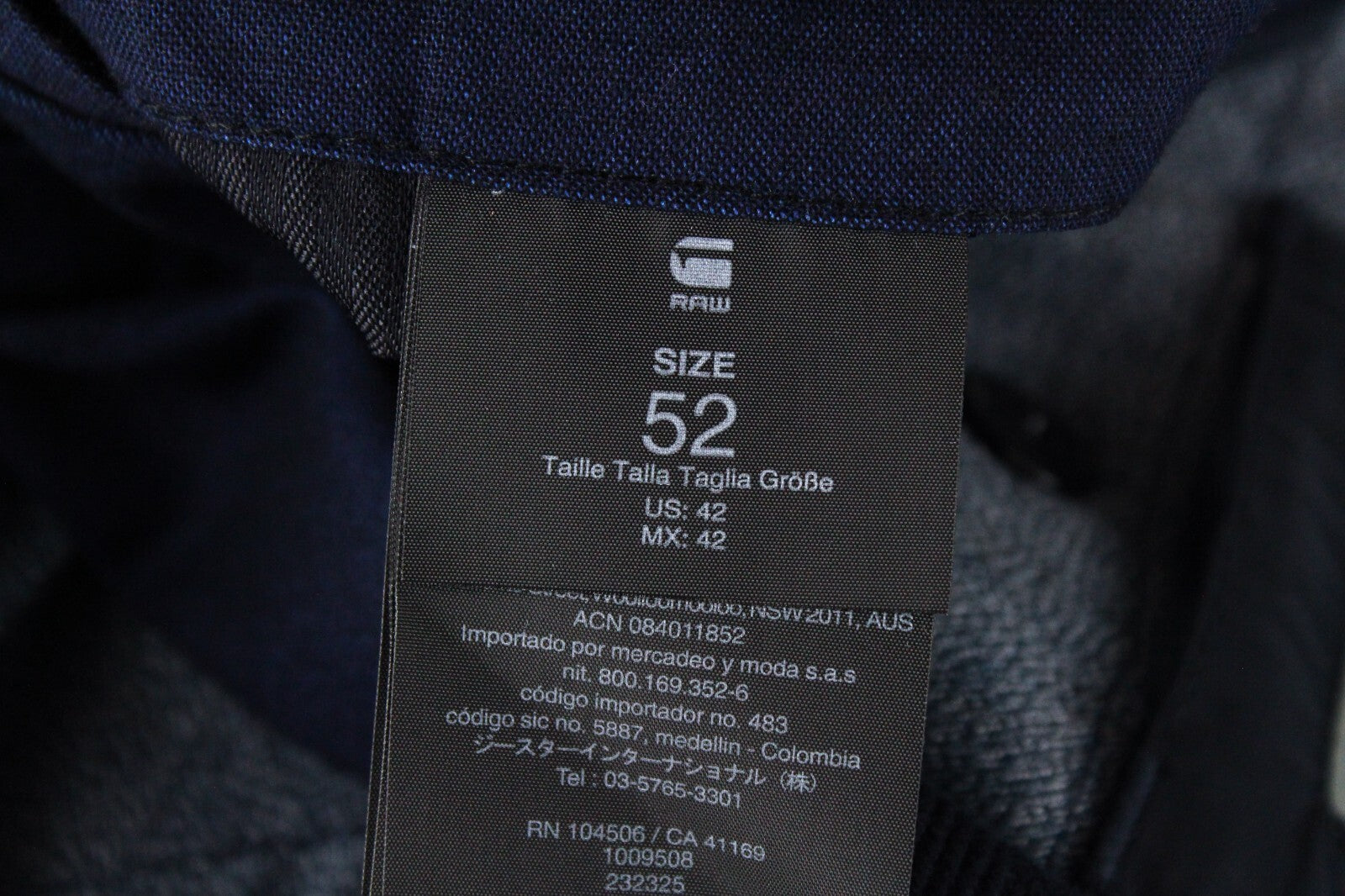 G-STAR vyriška striukė 52 mėlyna Shattor Omega vienaeilė medvilninė apykaklė 