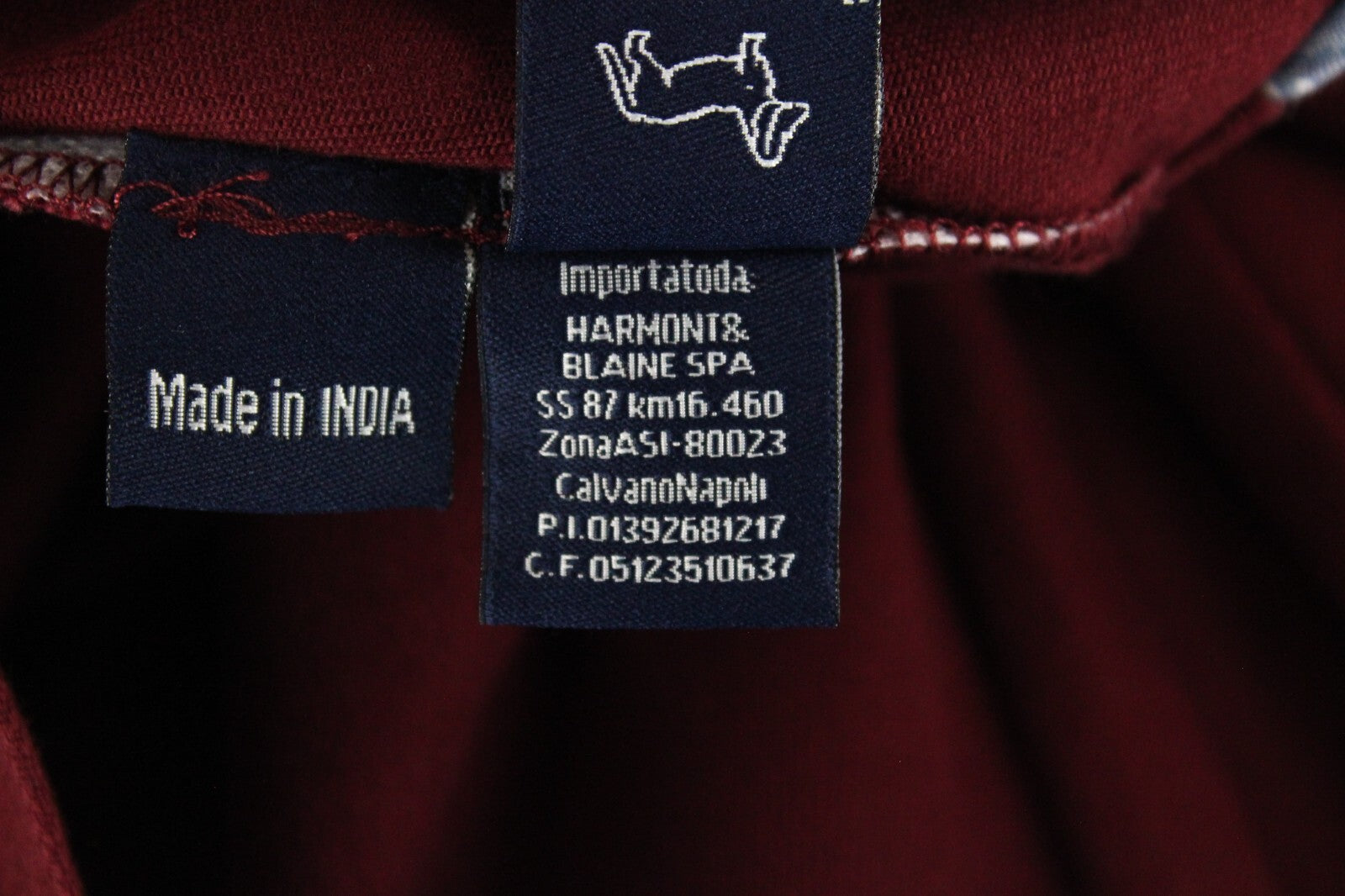 HARMONT & BLAINE Mens Trousers 50 Burgundy Stretchy Narrow Leg Chino Style